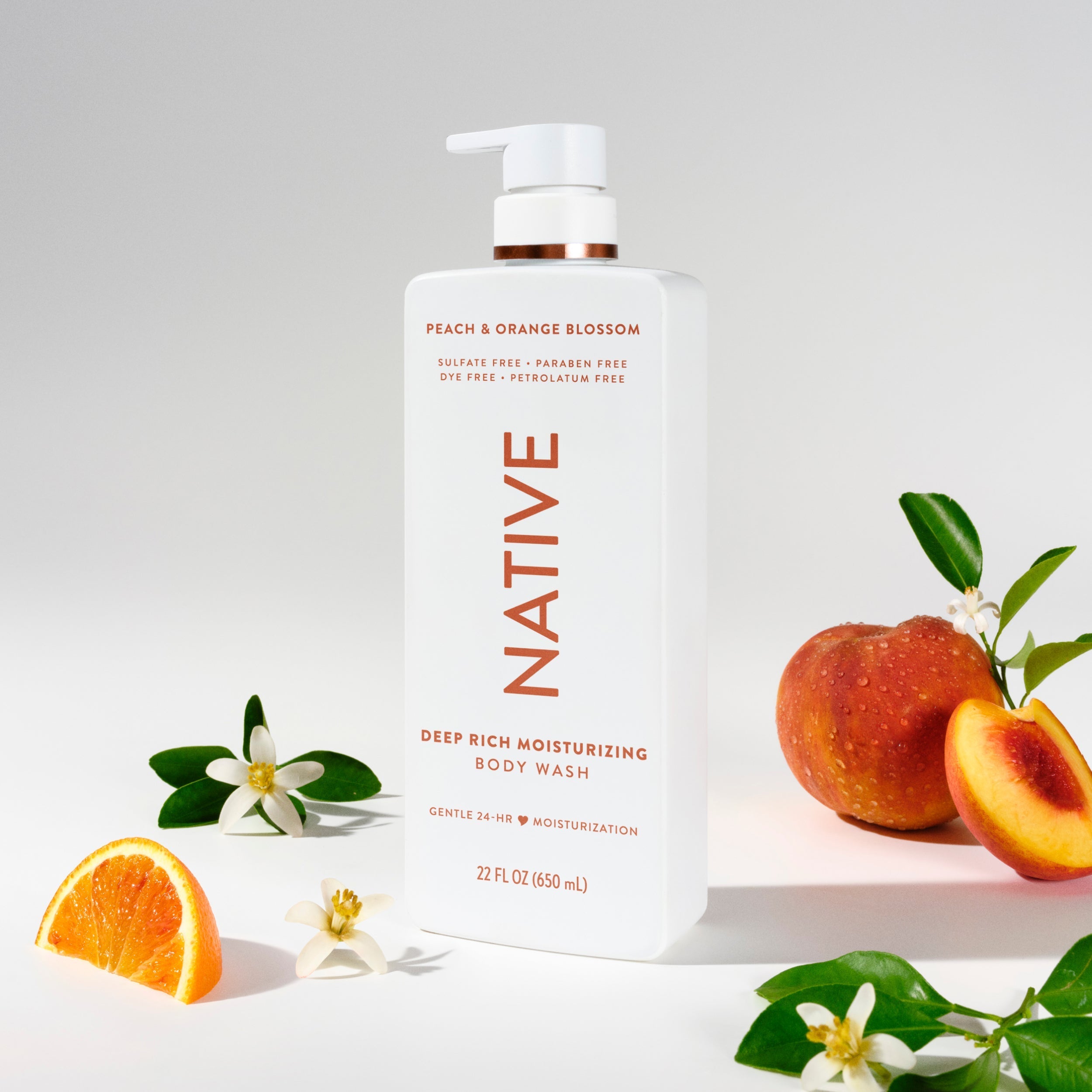 Moisturizing Body Wash Peach and Orange Blossom 22oz Classic Everyday Essential