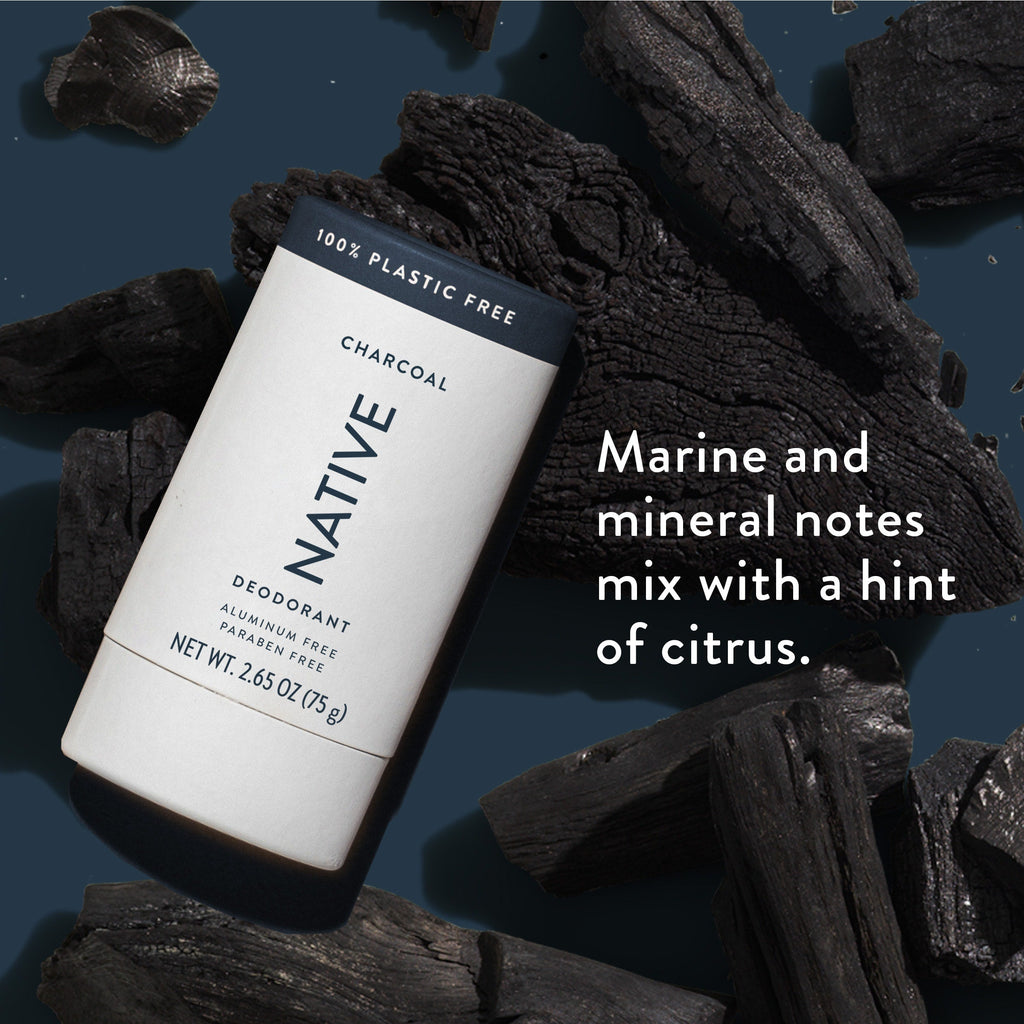 Plastic Free Deodorant Stick Charcoal 2.65oz Classic Everyday Essential