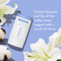 Plastic Free Sensitive Deodorant Stick Cotton and Lily 2.65oz Classic Everyday Essential