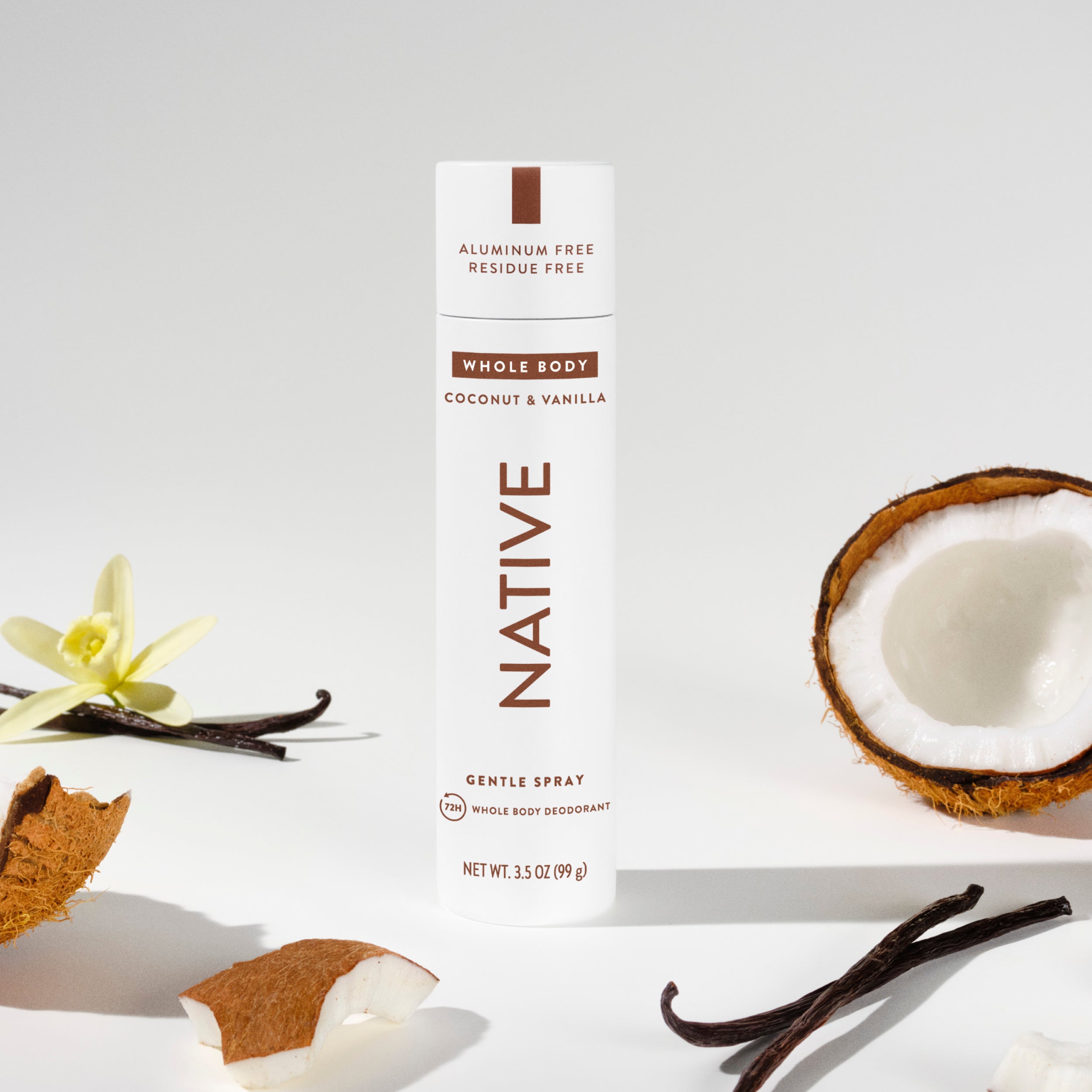 Whole Body Deodorant Spray Coconut and Vanilla 3.5oz Classic Everyday Essential