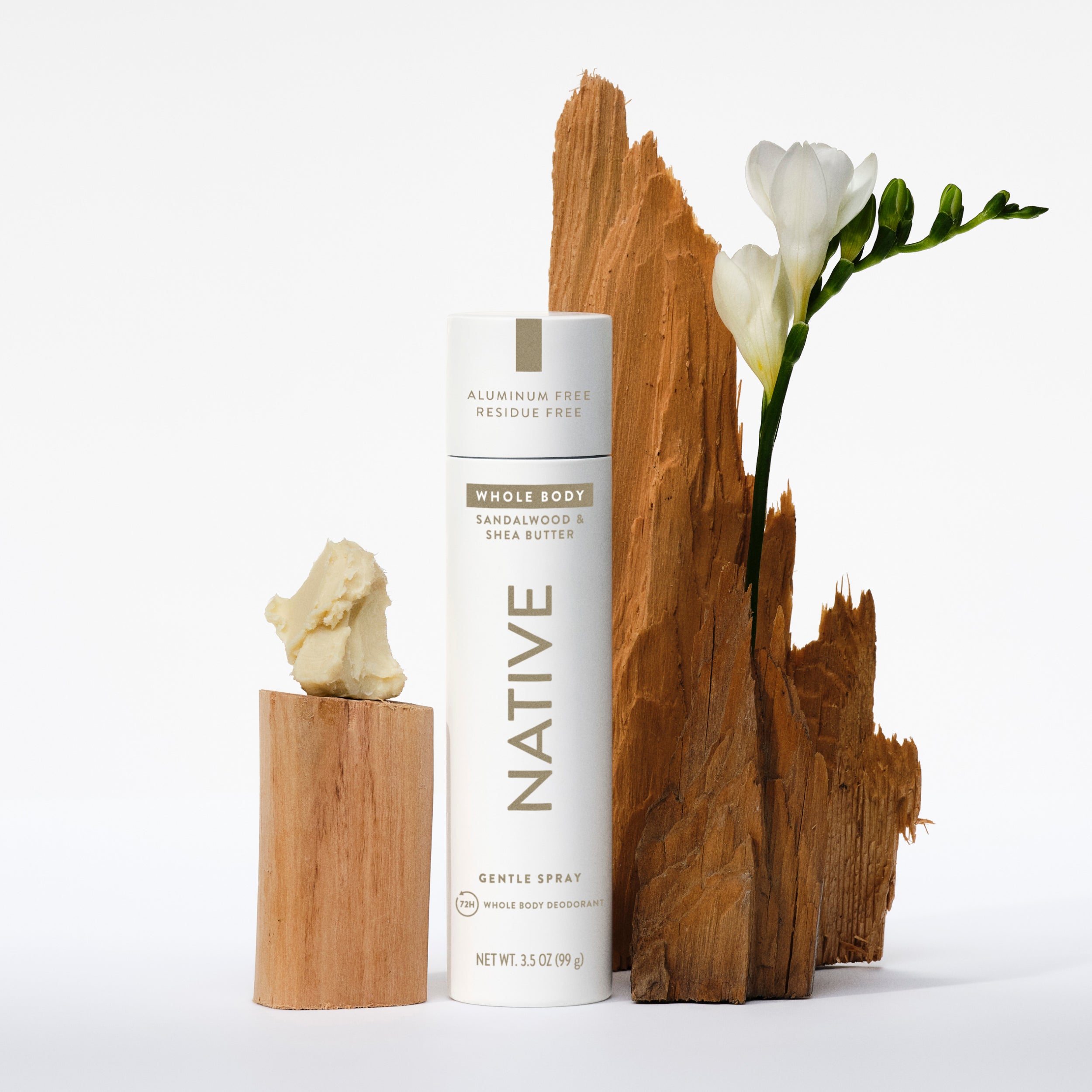Whole Body Deodorant Spray Sandalwood and Shea Butter 3.5oz Classic Everyday Essential