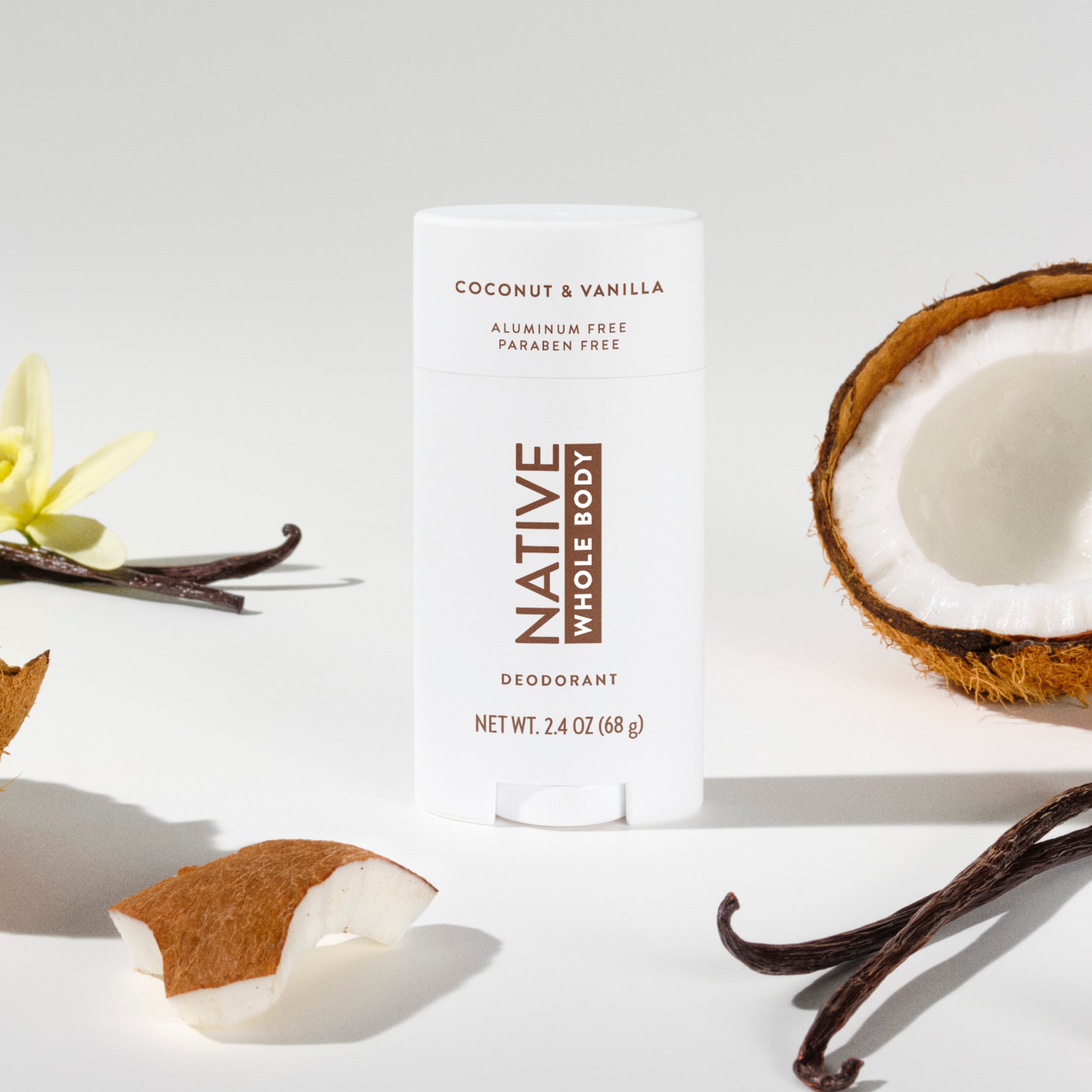 Whole Body Deodorant Stick Coconut and Vanilla 2.4oz Classic Everyday Essential