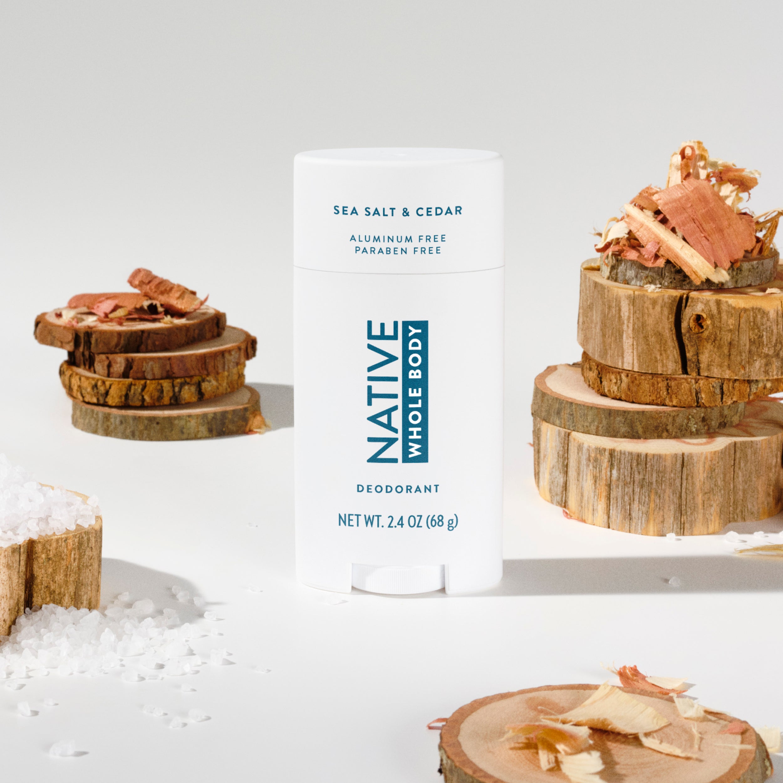 Whole Body Deodorant Stick Sea Salt and Cedar 2.4oz Classic Everyday Essential