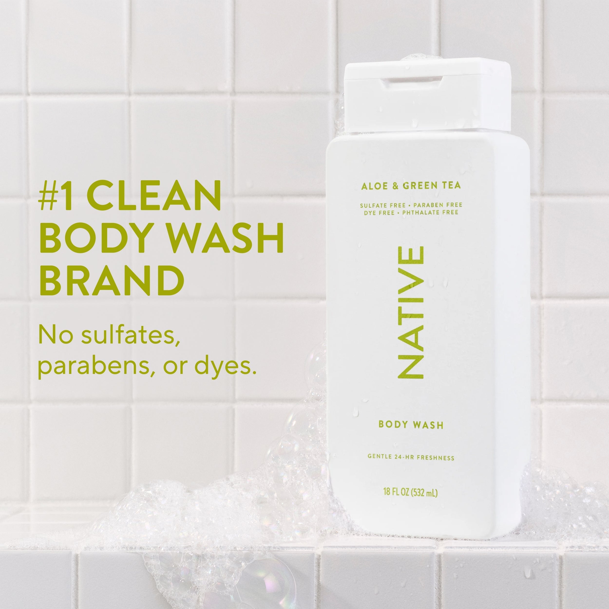 Body Wash Aloe and Green Tea 18oz Classic Everyday Essential