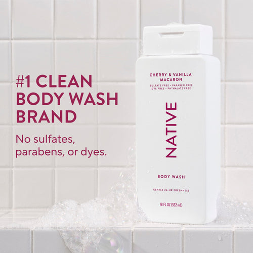 Body Wash Cherry and Vanilla Macaron 18oz Classic Everyday Essential