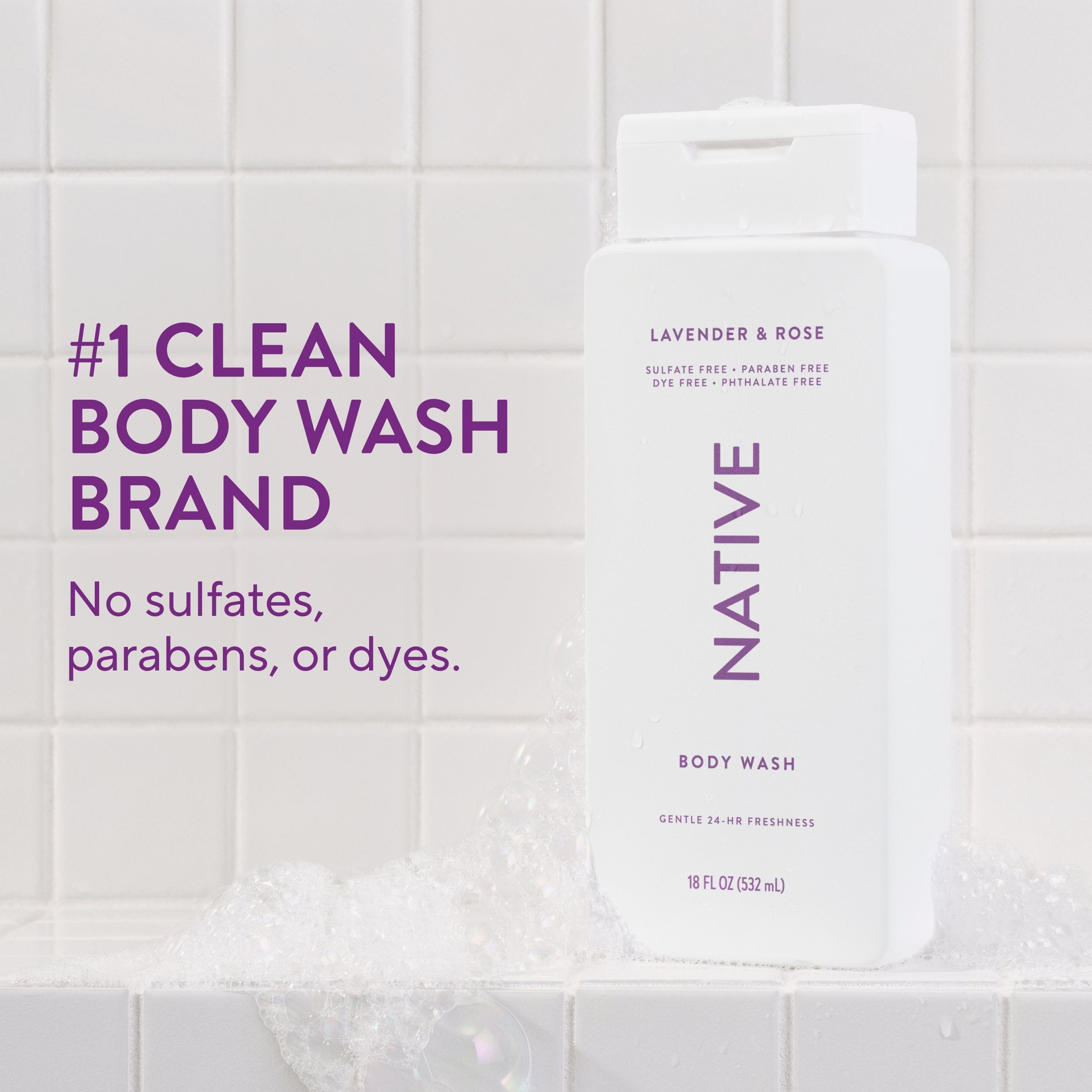Body Wash Lavender and Rose 18oz Classic Everyday Essential