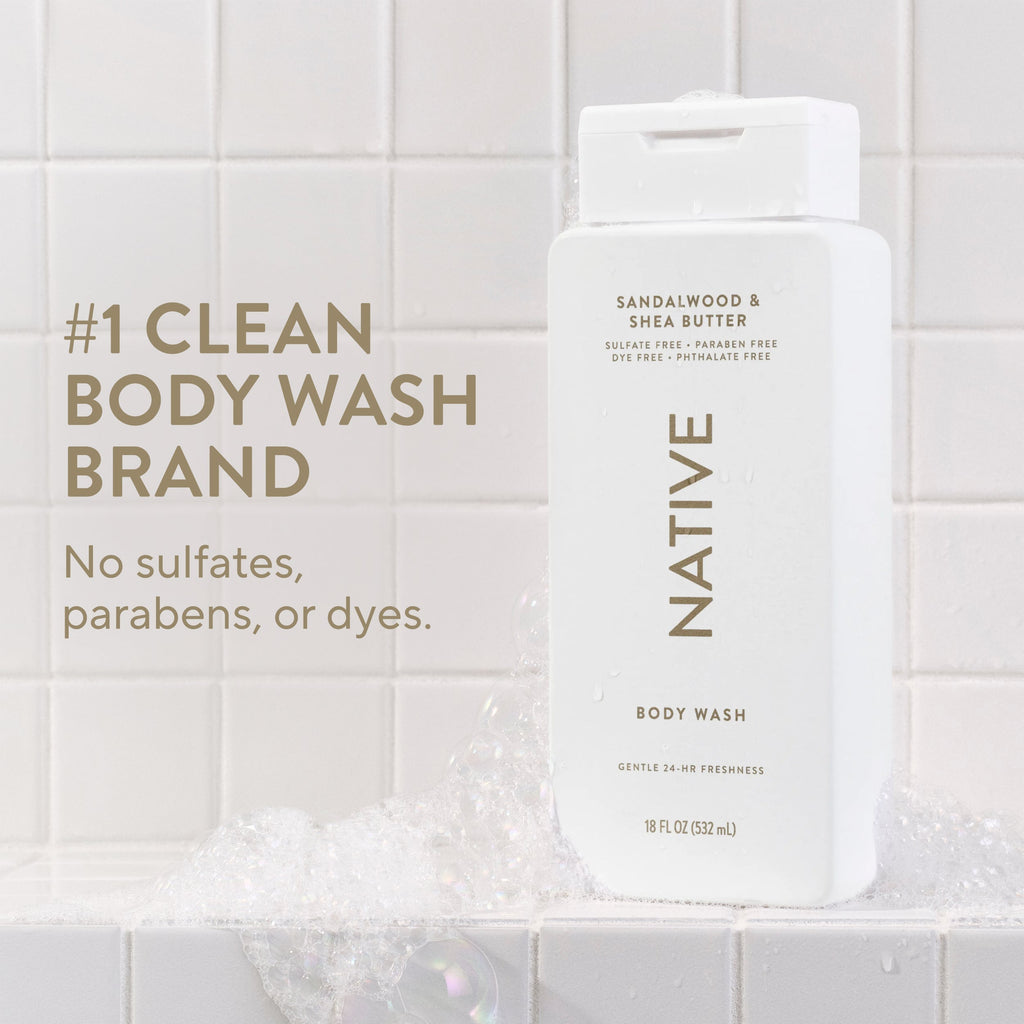 Body Wash Sandalwood and Shea Butter 18oz Classic Everyday Essential