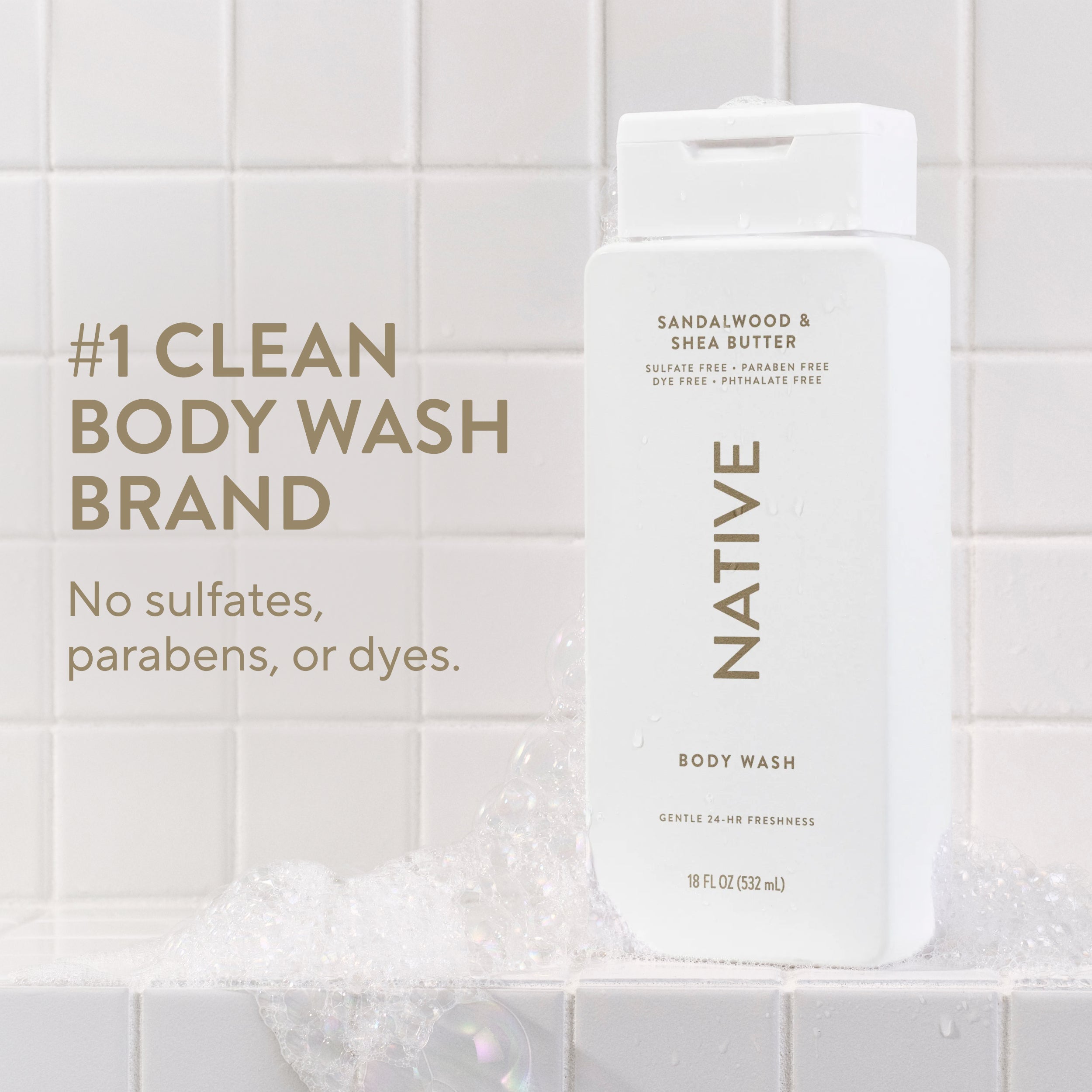 Body Wash Sandalwood and Shea Butter 18oz Classic Everyday Essential