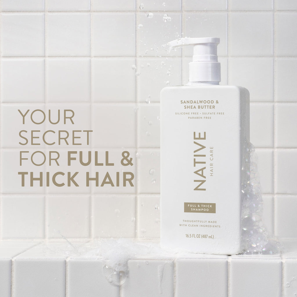 Full and Thick Shampoo Sandalwood and Shea Butter 16.5oz Classic Everyday Essential