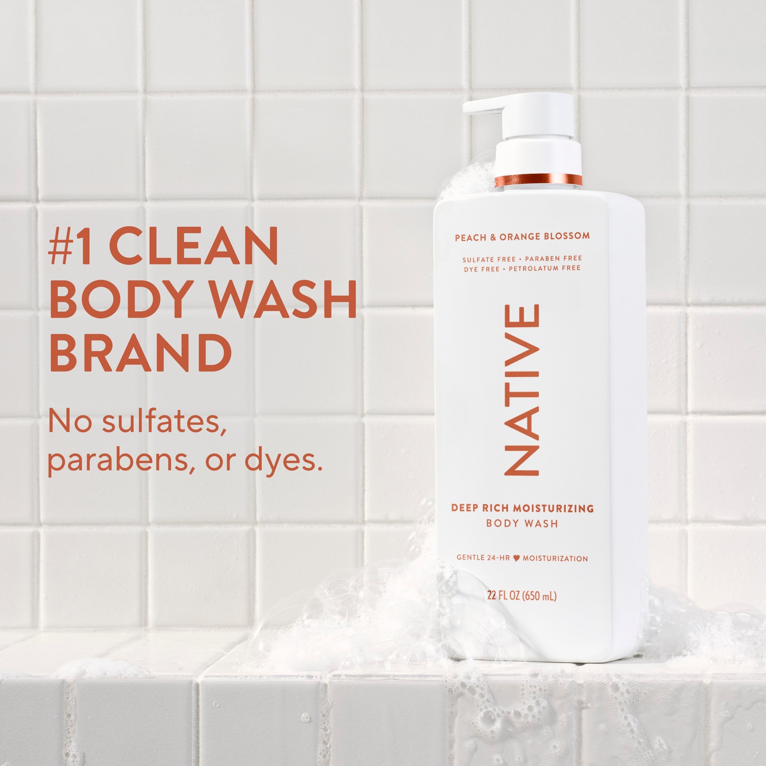 Moisturizing Body Wash Peach and Orange Blossom 22oz Classic Everyday Essential