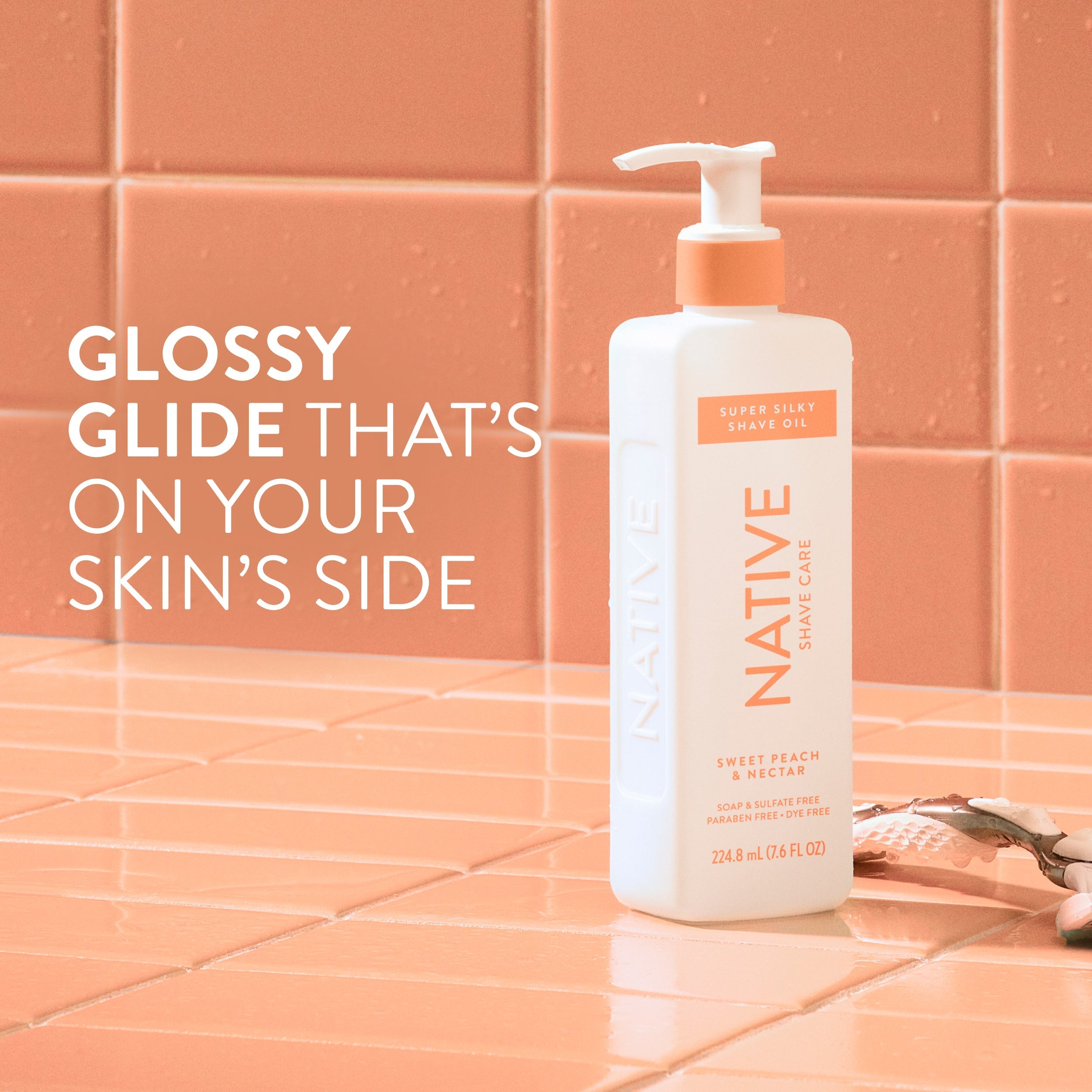 Silky Smooth Shave Oil Sweet Peach and Nectar 7.6oz Classic Everyday Essential