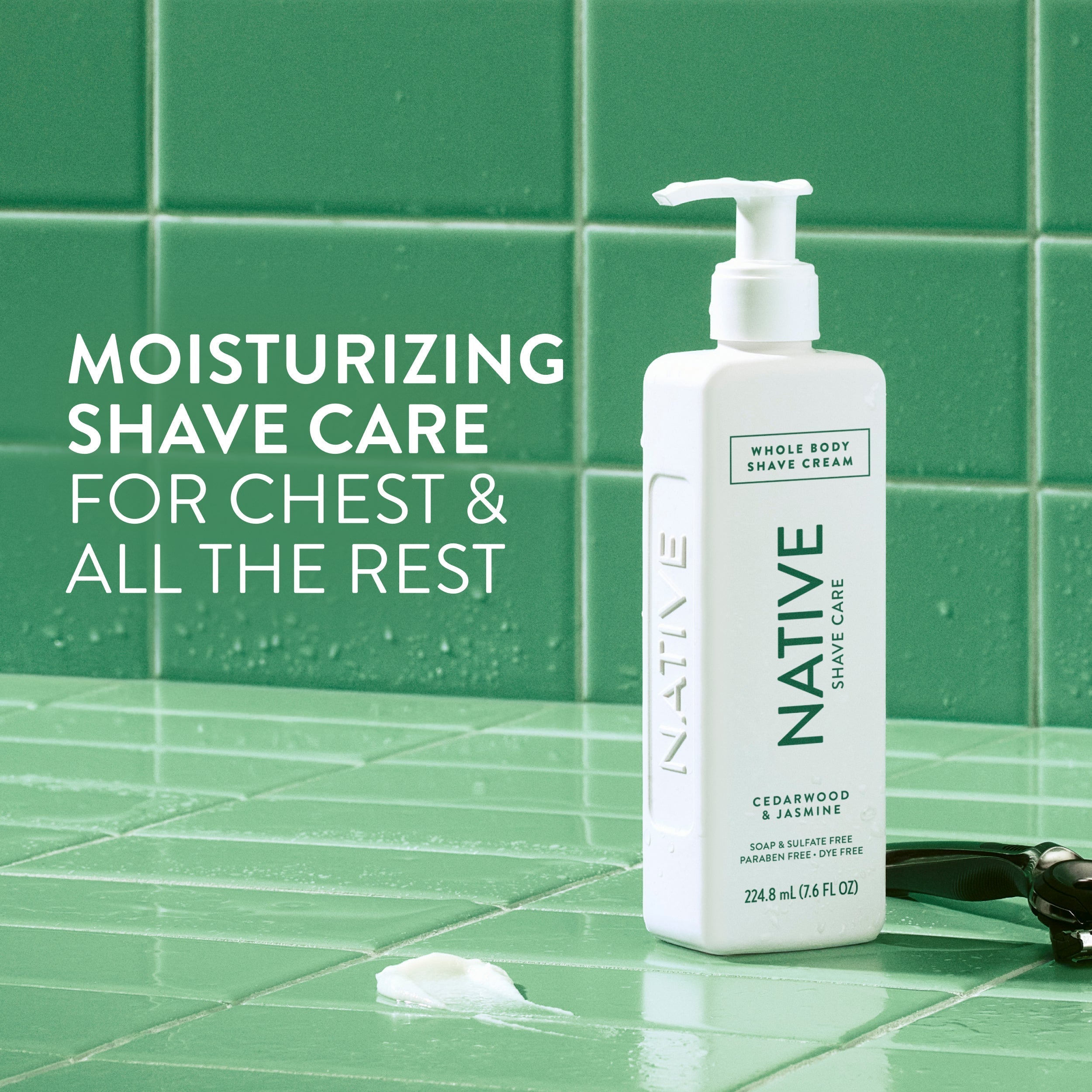 Whole Body Shave Cream Cedarwood and Jasmine 7.6oz Classic Everyday Essential