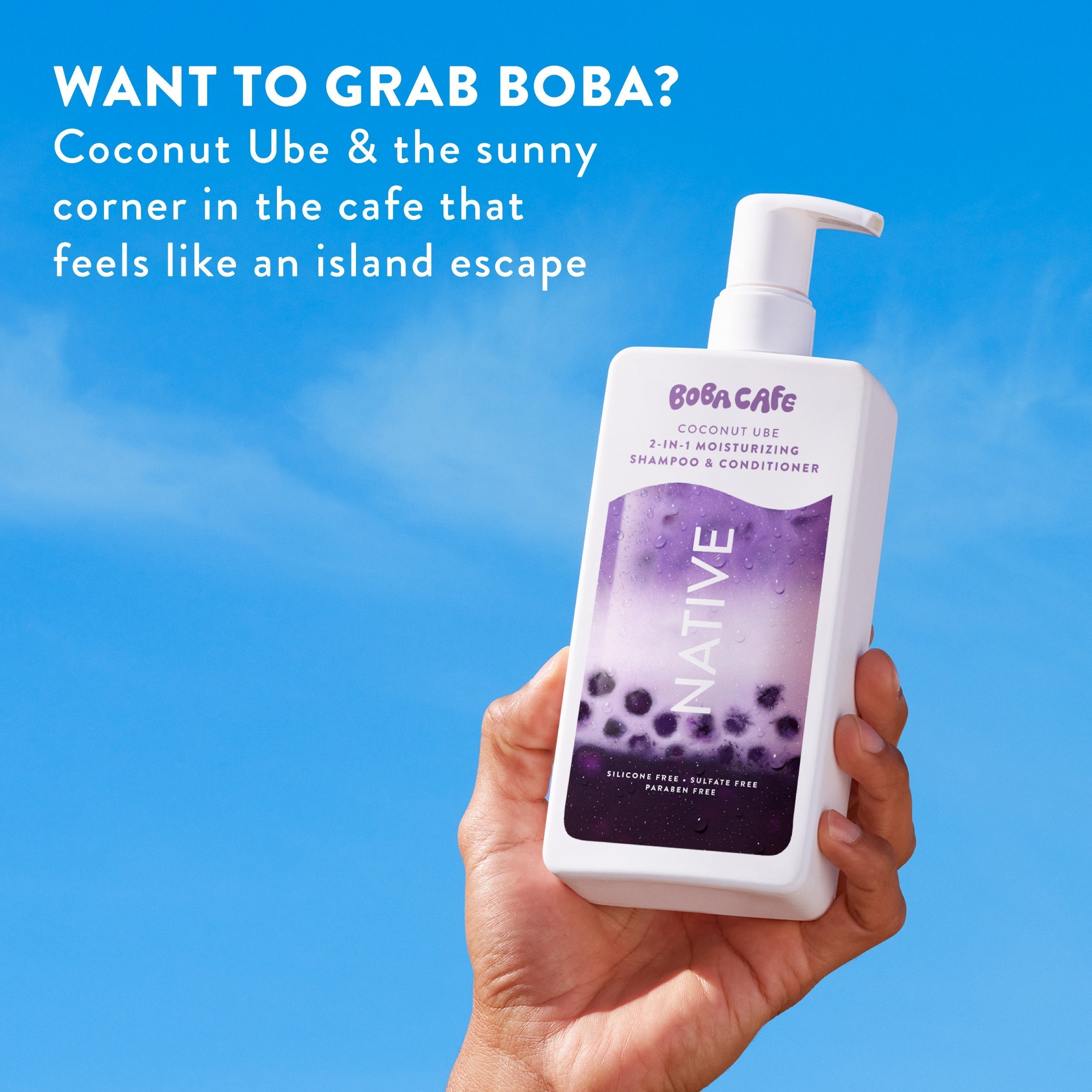 Moisturizing 2 in 1 Shampoo and Conditioner Coconut Ube 16.5oz Limited Edition Everyday Essential