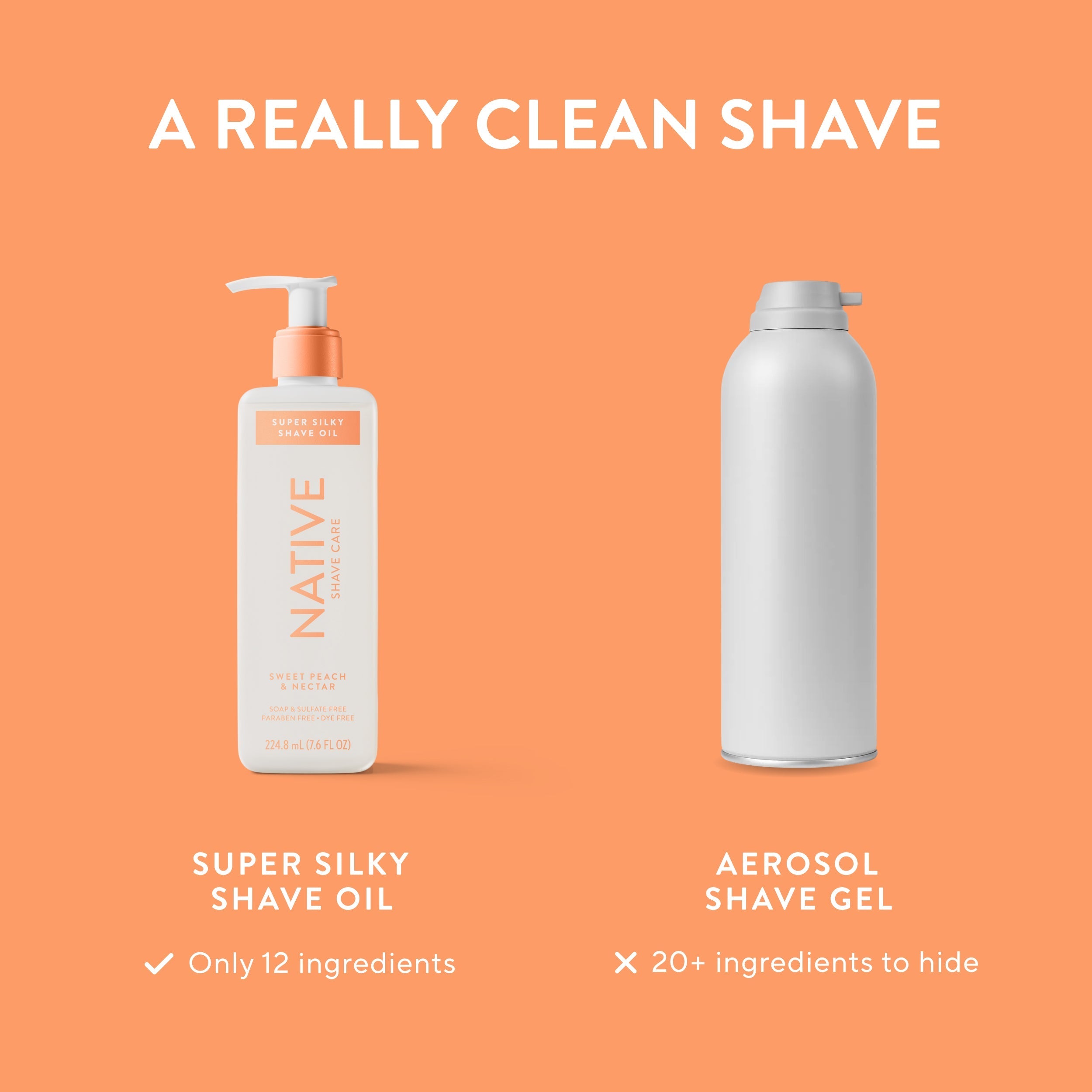Silky Smooth Shave Oil Sweet Peach and Nectar 7.6oz Classic Everyday Essential