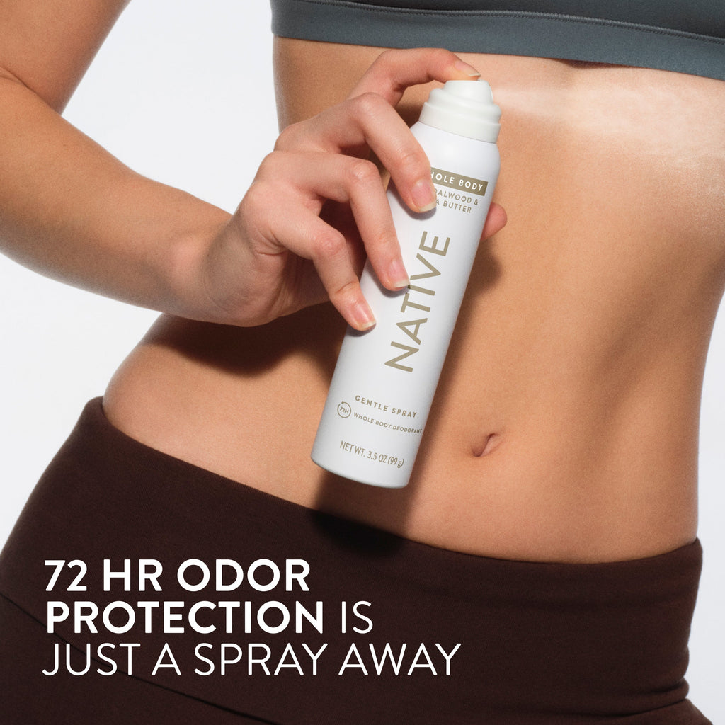 Whole Body Deodorant Spray Sandalwood and Shea Butter 3.5oz Classic Everyday Essential