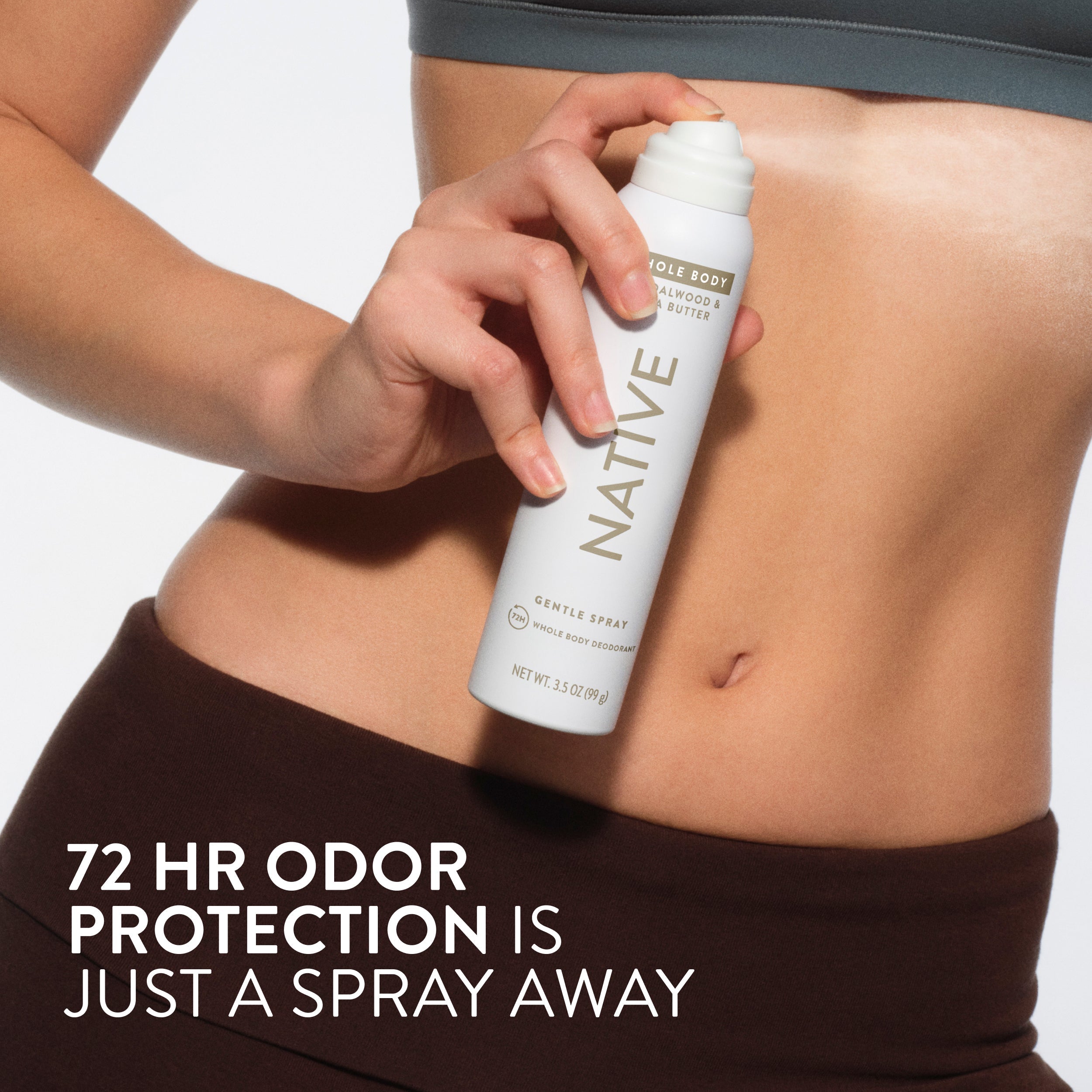 Whole Body Deodorant Spray Sandalwood and Shea Butter 3.5oz Classic Everyday Essential