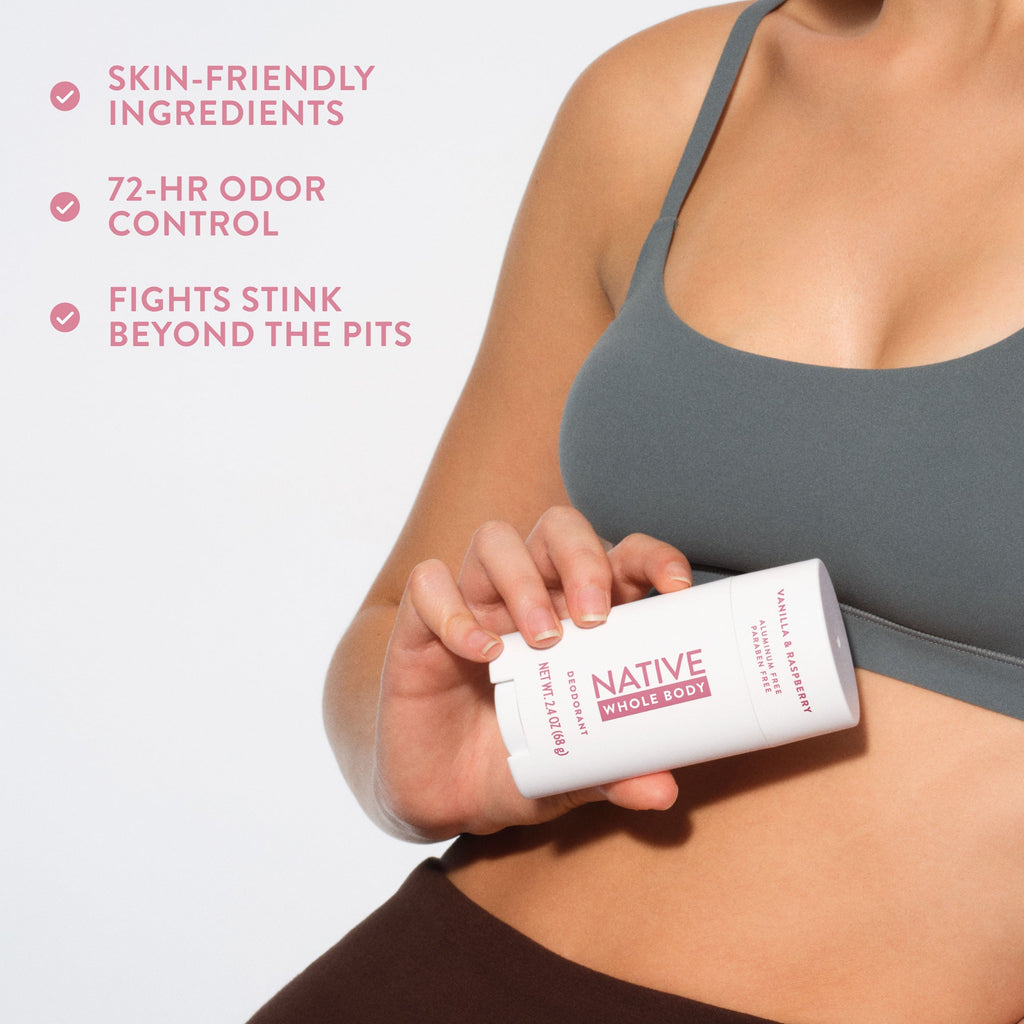 Whole Body Deodorant Stick Vanilla and Raspberry 2.4oz Classic Everyday Essential