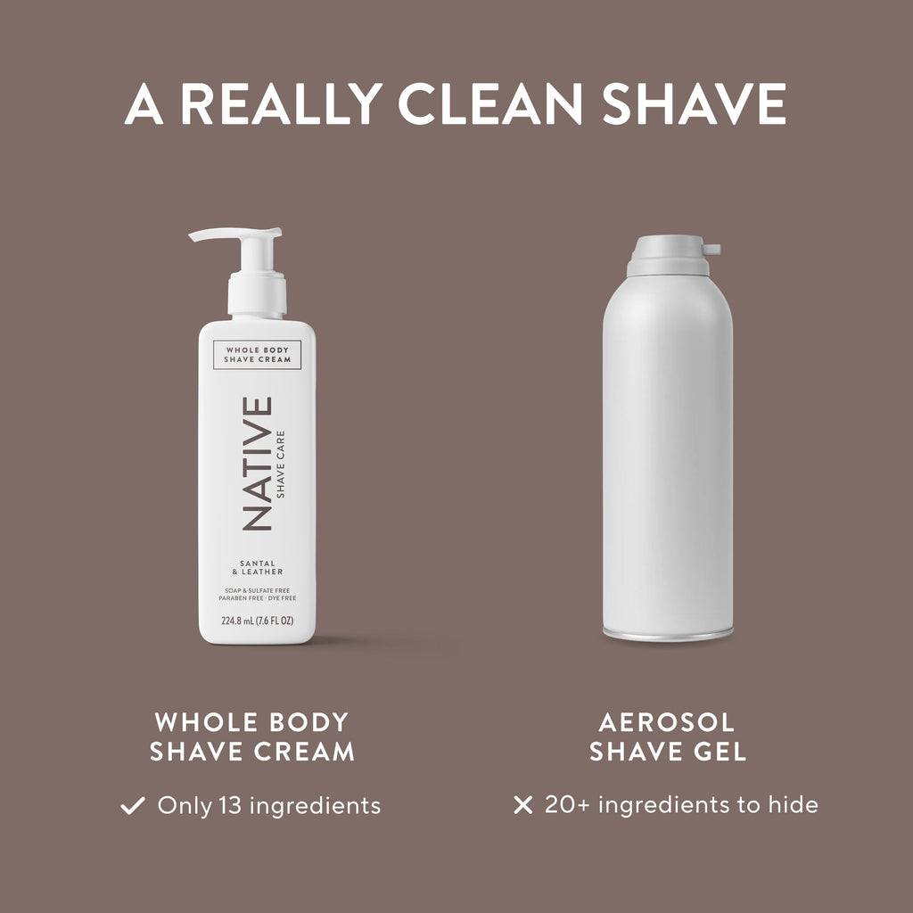 Whole Body Shave Cream Santal and Leather 7.6oz Classic Everyday Essential