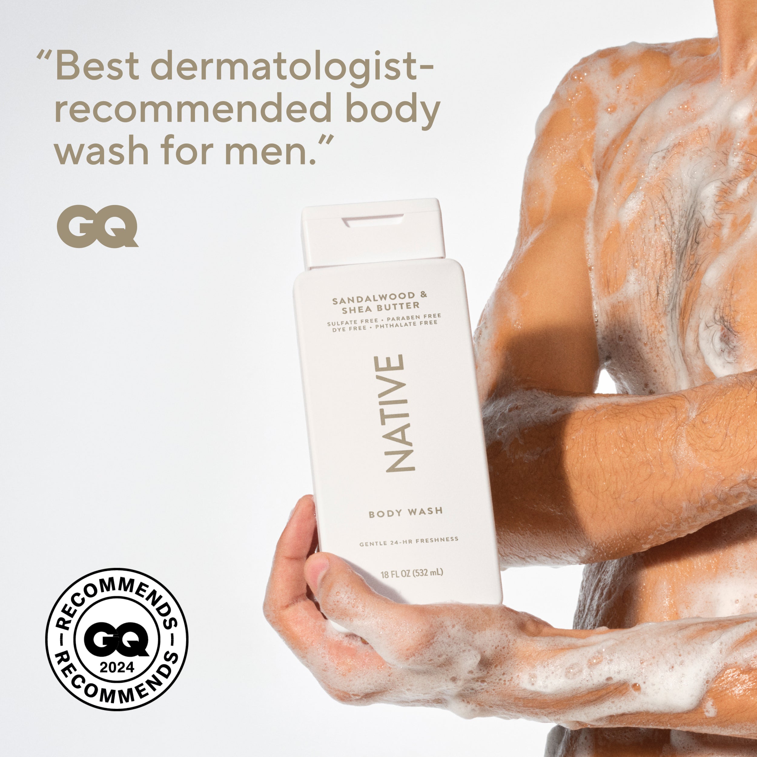 Body Wash Sandalwood and Shea Butter 18oz Classic Everyday Essential