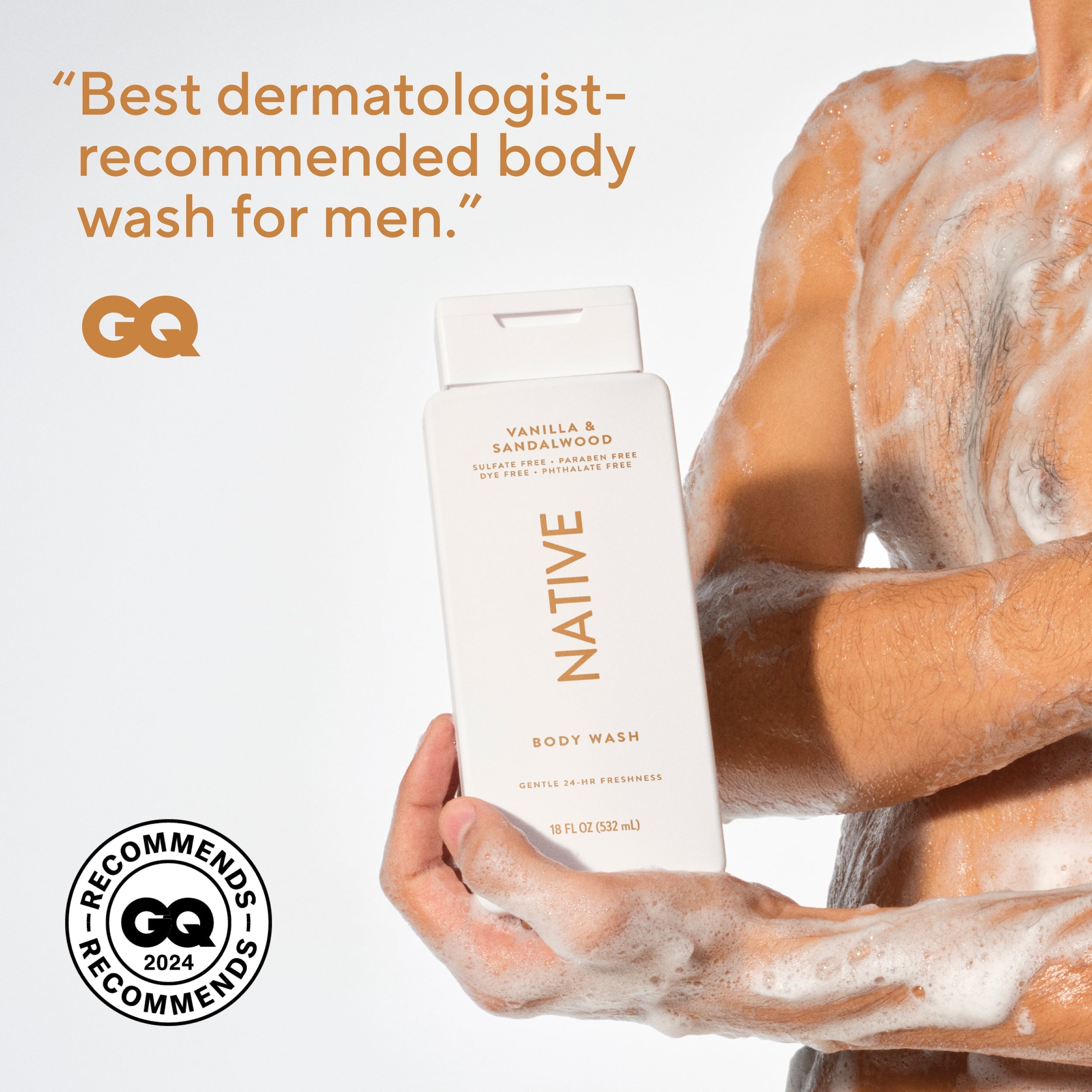 Body Wash Vanilla and Sandalwood 18oz Classic Everyday Essential