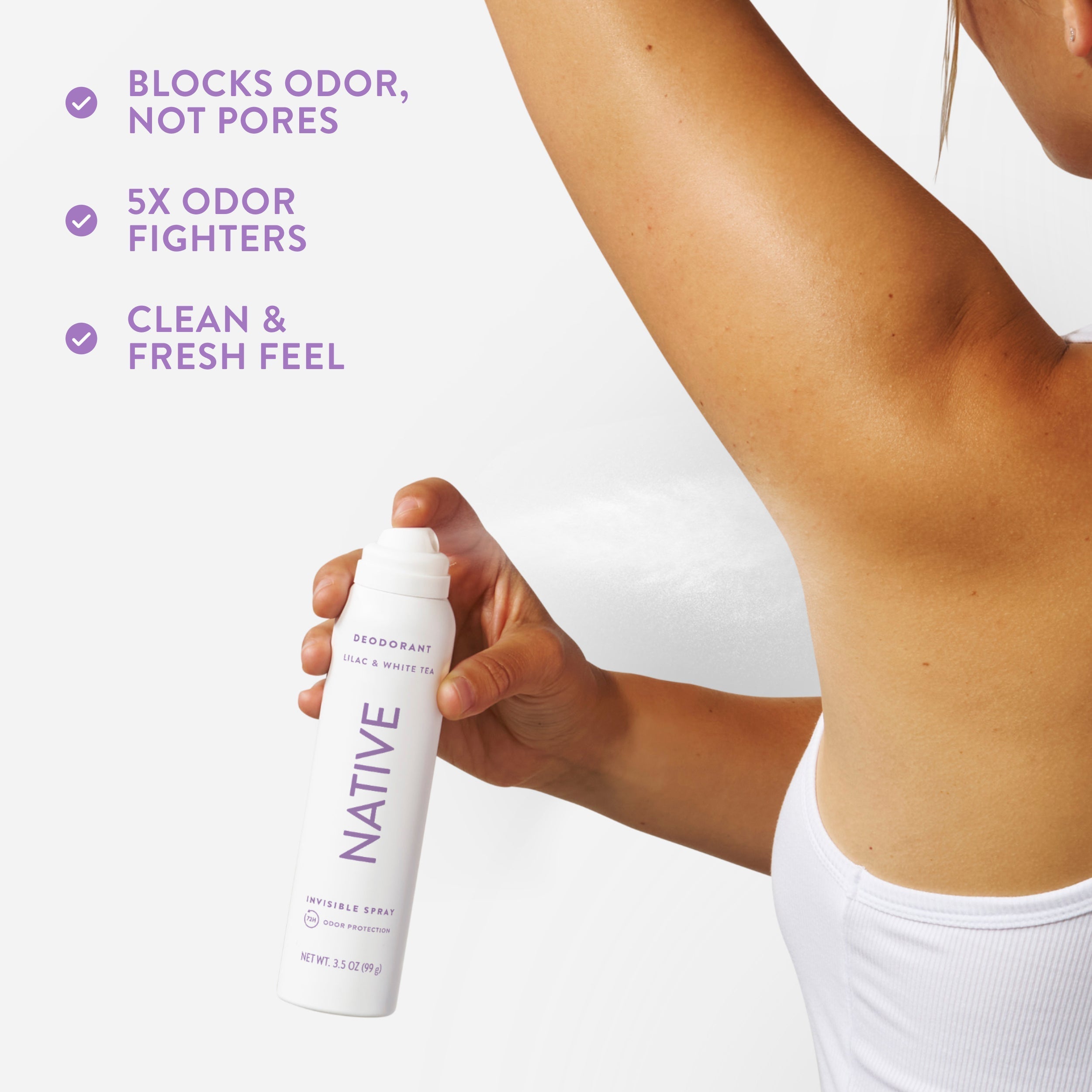Deodorant Spray Lilac and White Tea 3.5oz Classic Everyday Essential