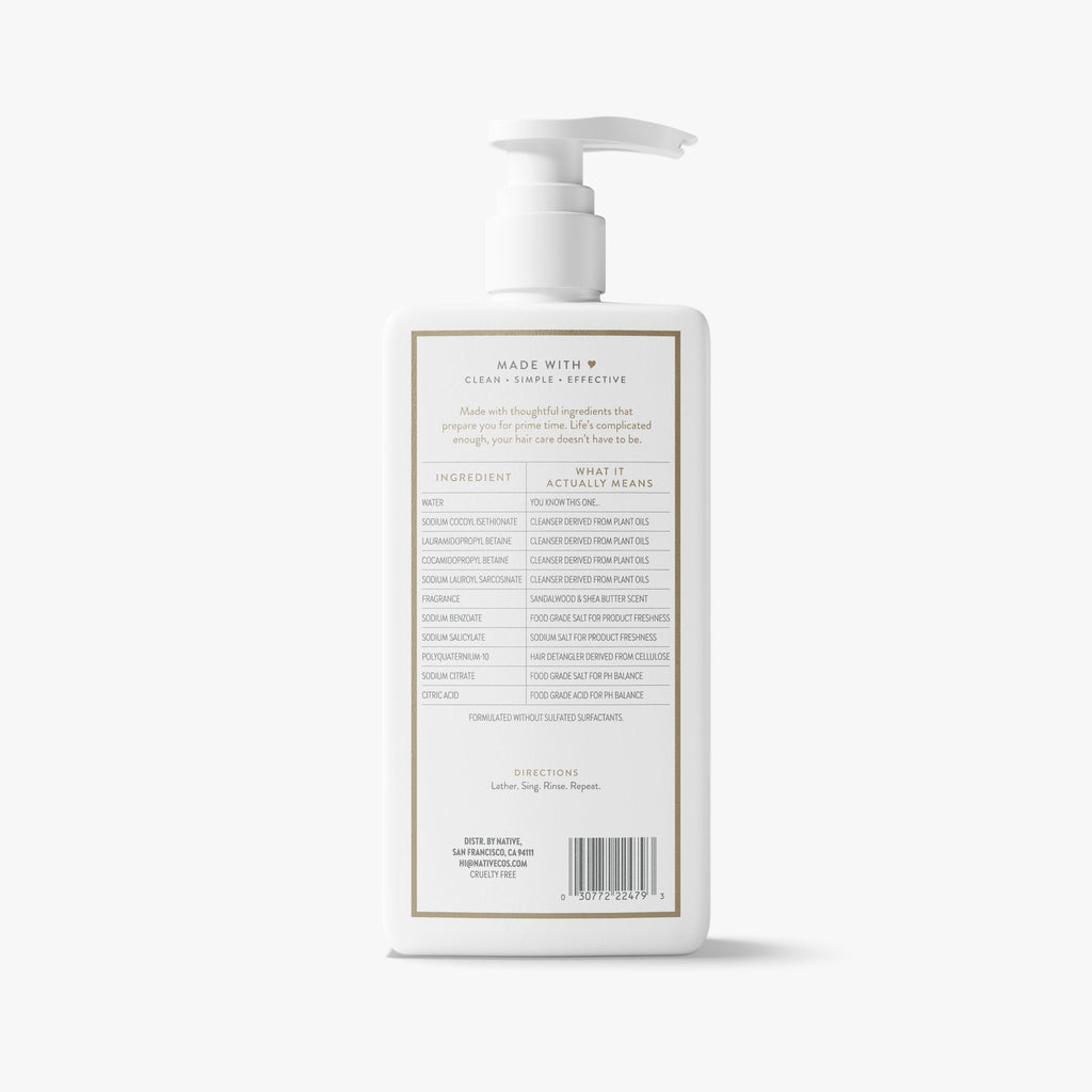 Full and Thick Shampoo Sandalwood and Shea Butter 16.5oz Classic Everyday Essential