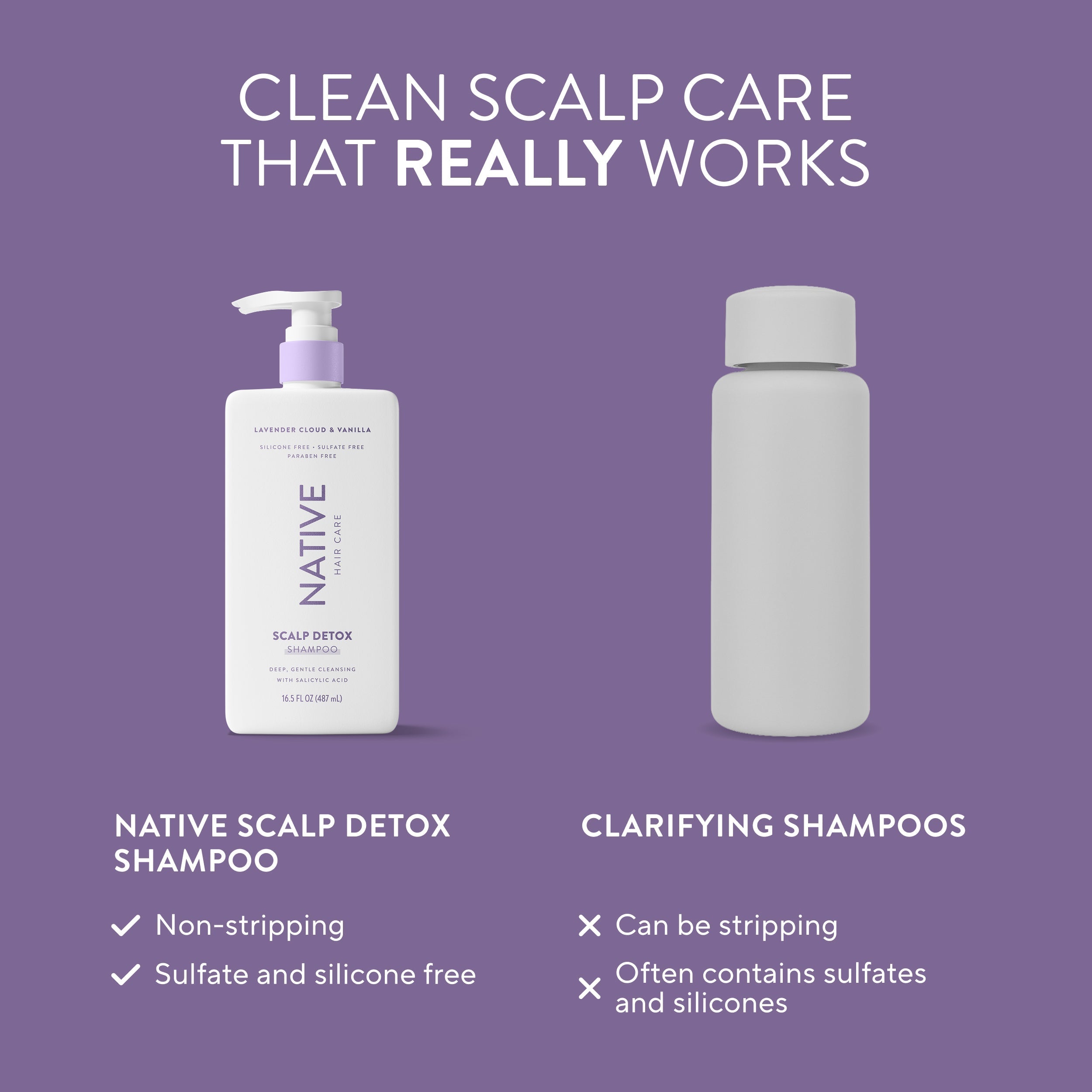 Scalp Clarifying Shampoo Lavender Cloud and Vanilla 16.5oz Classic Everyday Essential