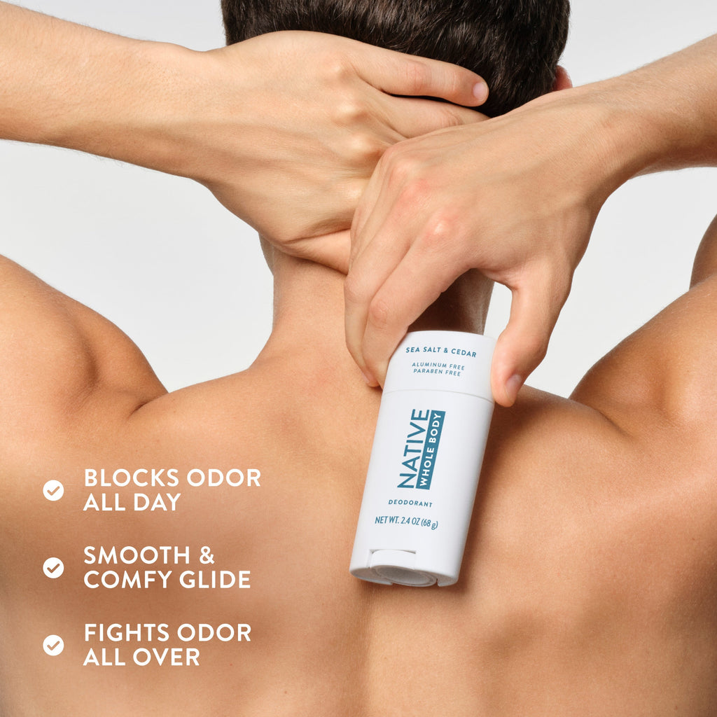 Whole Body Deodorant Stick Sea Salt and Cedar 2.4oz Classic Everyday Essential