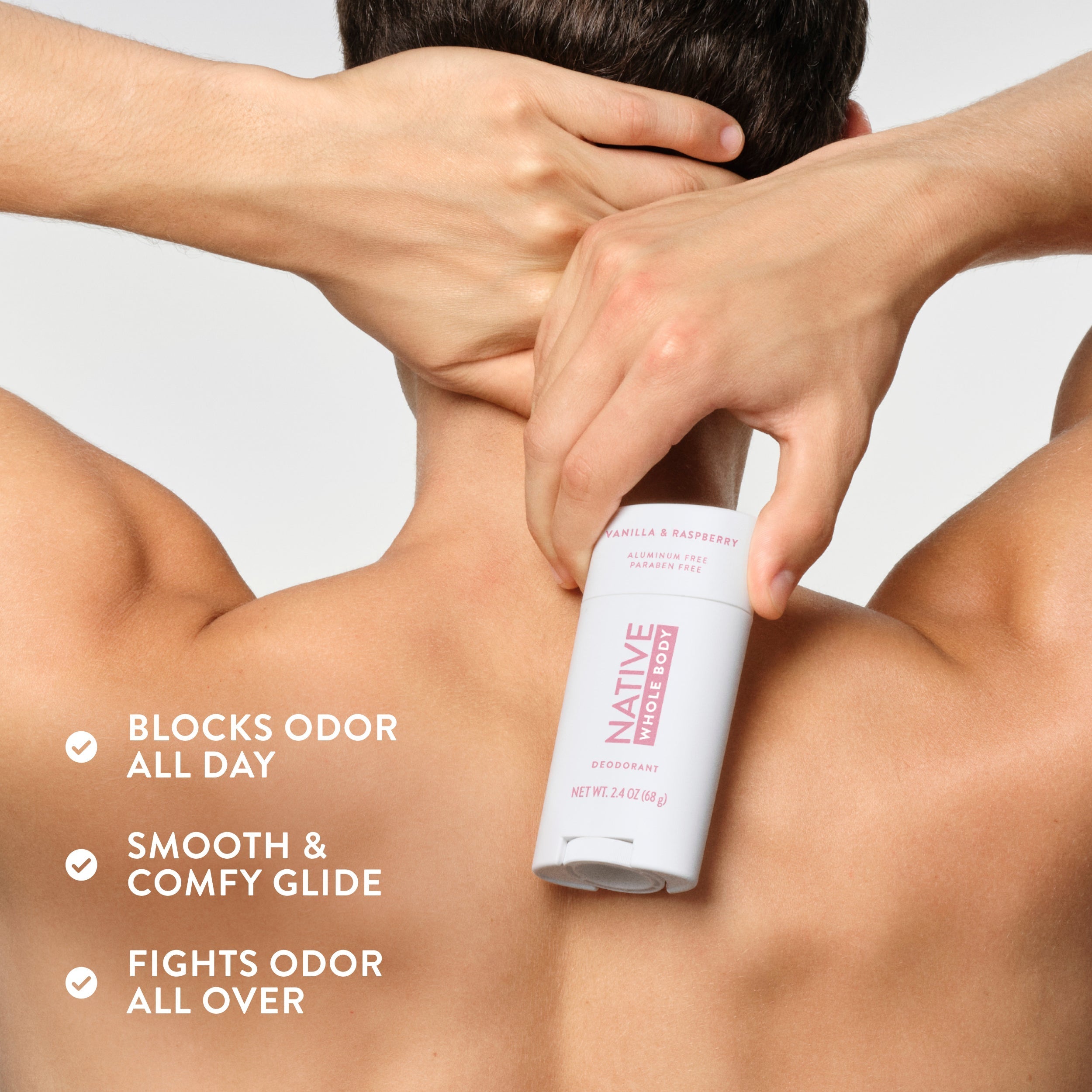 Whole Body Deodorant Stick Vanilla and Raspberry 2.4oz Classic Everyday Essential