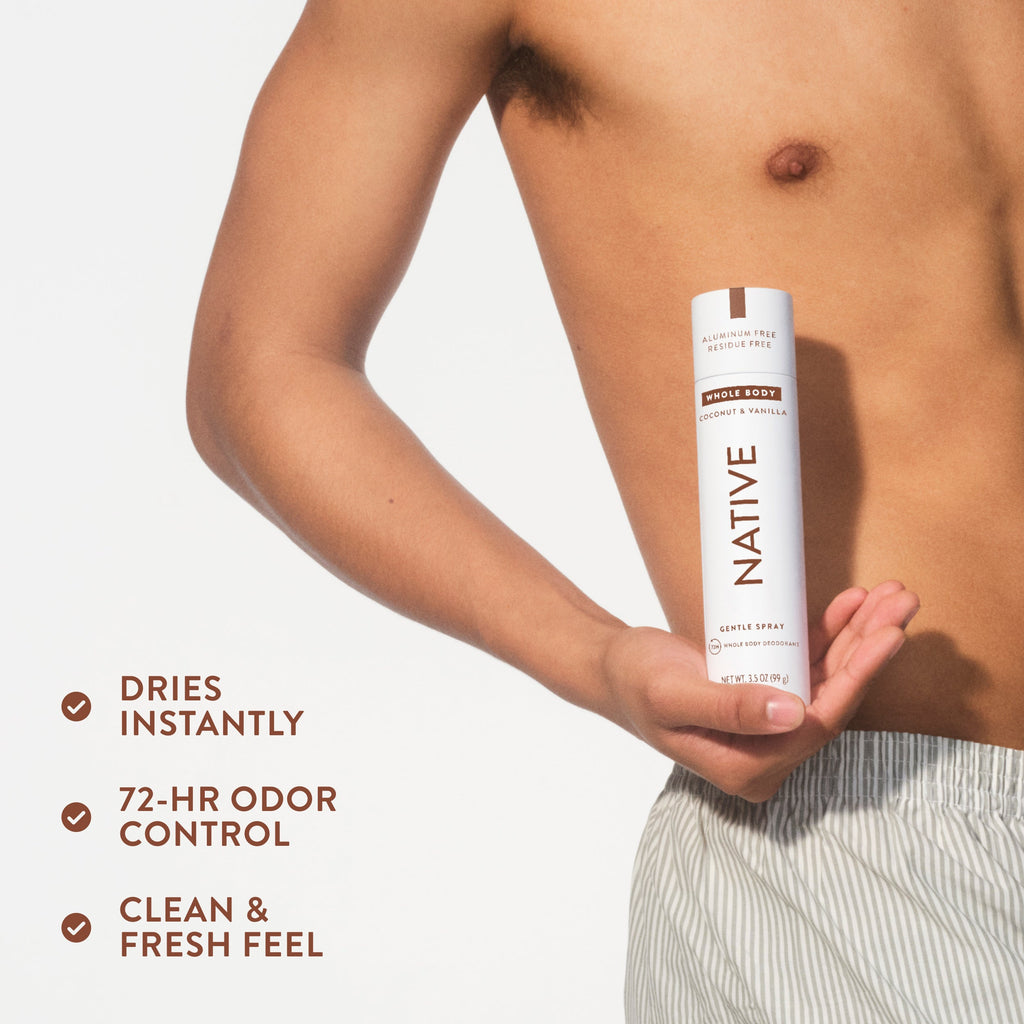 Whole Body Deodorant Spray Coconut and Vanilla 3.5oz Classic Everyday Essential