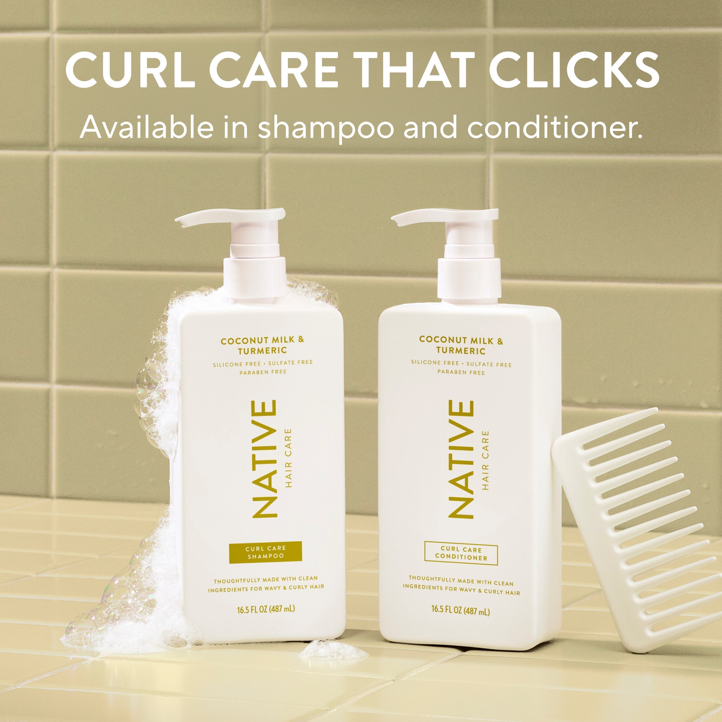 Curl Care Shampoo Coconut Milk and Turmeric 16.5oz Classic Everyday Essential