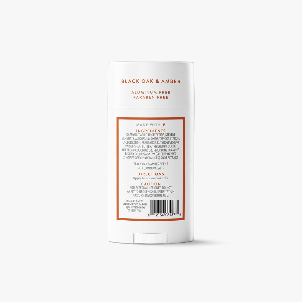 Deodorant Stick Black Oak and Amber 2.65oz Classic Everyday Essential