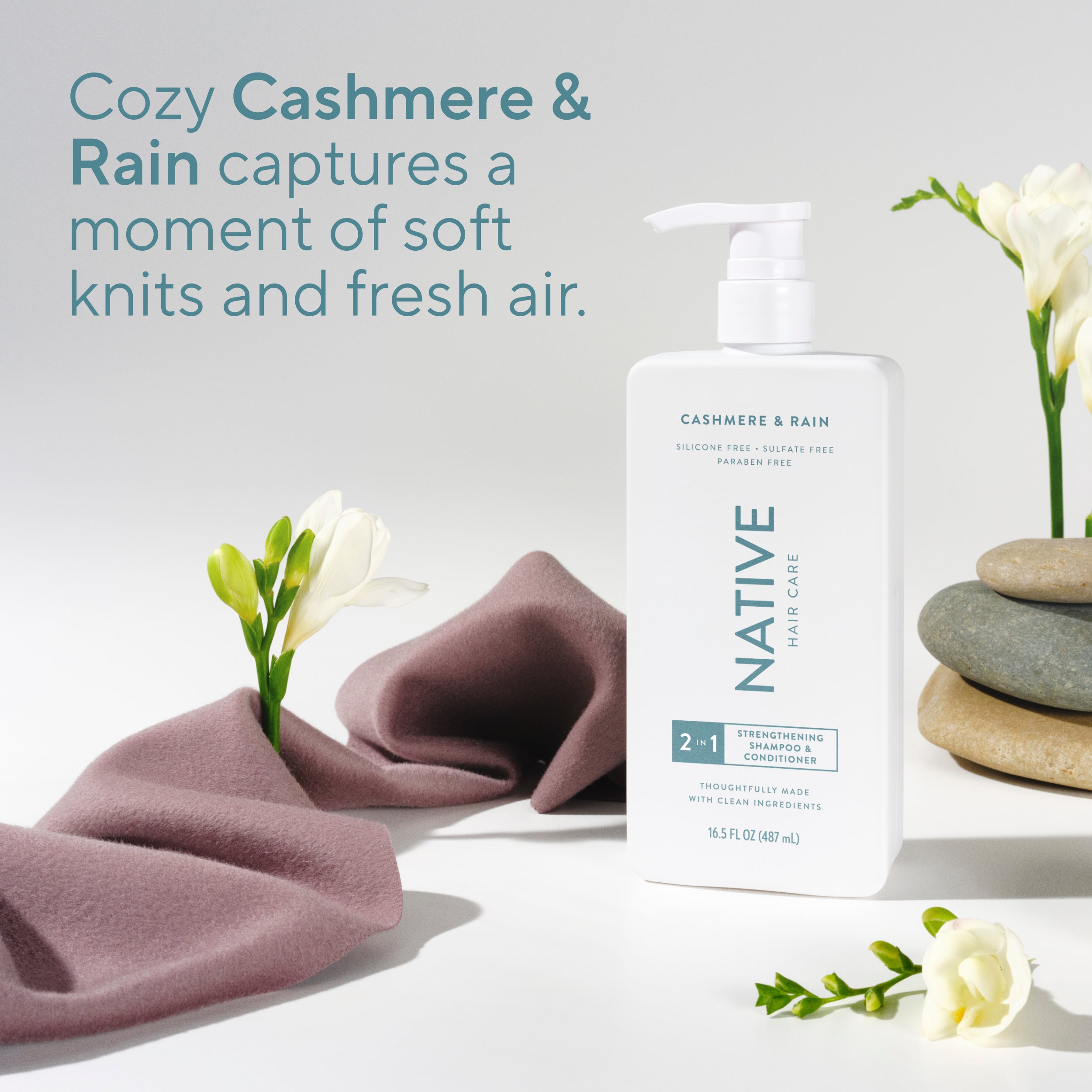Strengthening 2 in 1 Shampoo and Conditioner Cashmere and Rain 16.5oz Classic Everyday Essential