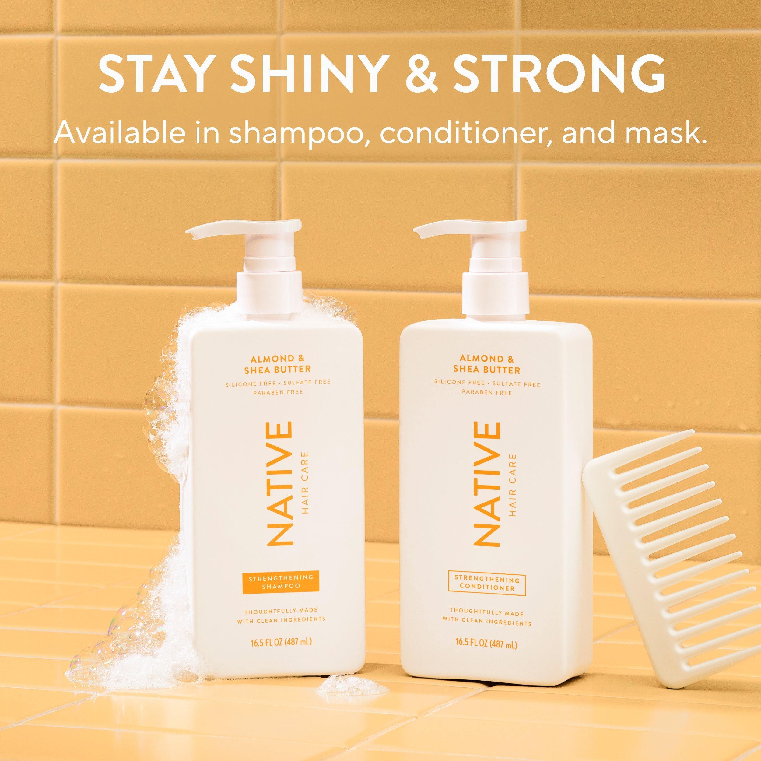 Strengthening Shampoo Almond and Shea Butter 16.5oz Classic Everyday Essential
