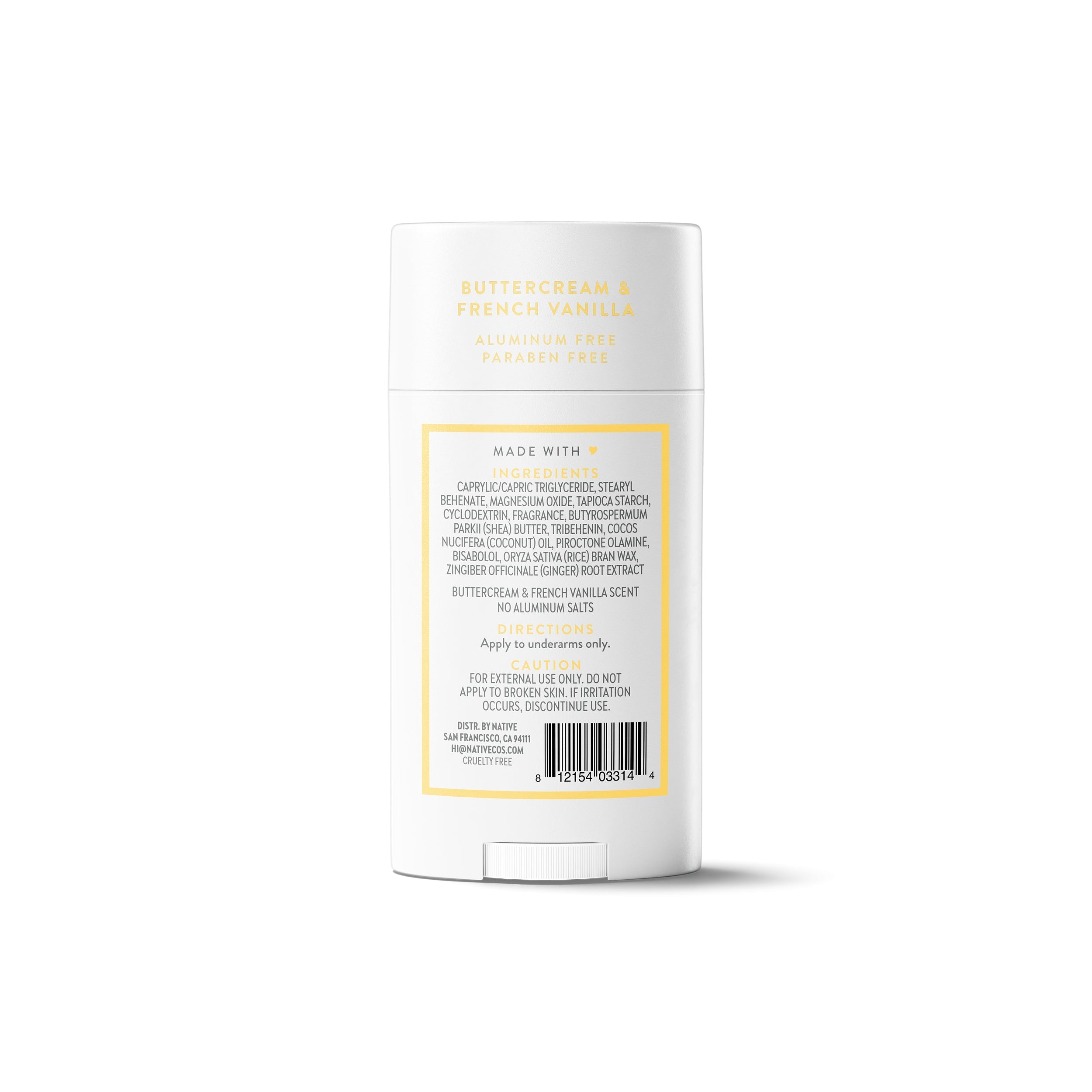 Deodorant Stick Buttercream and French Vanilla 2.65oz Classic Everyday Essential