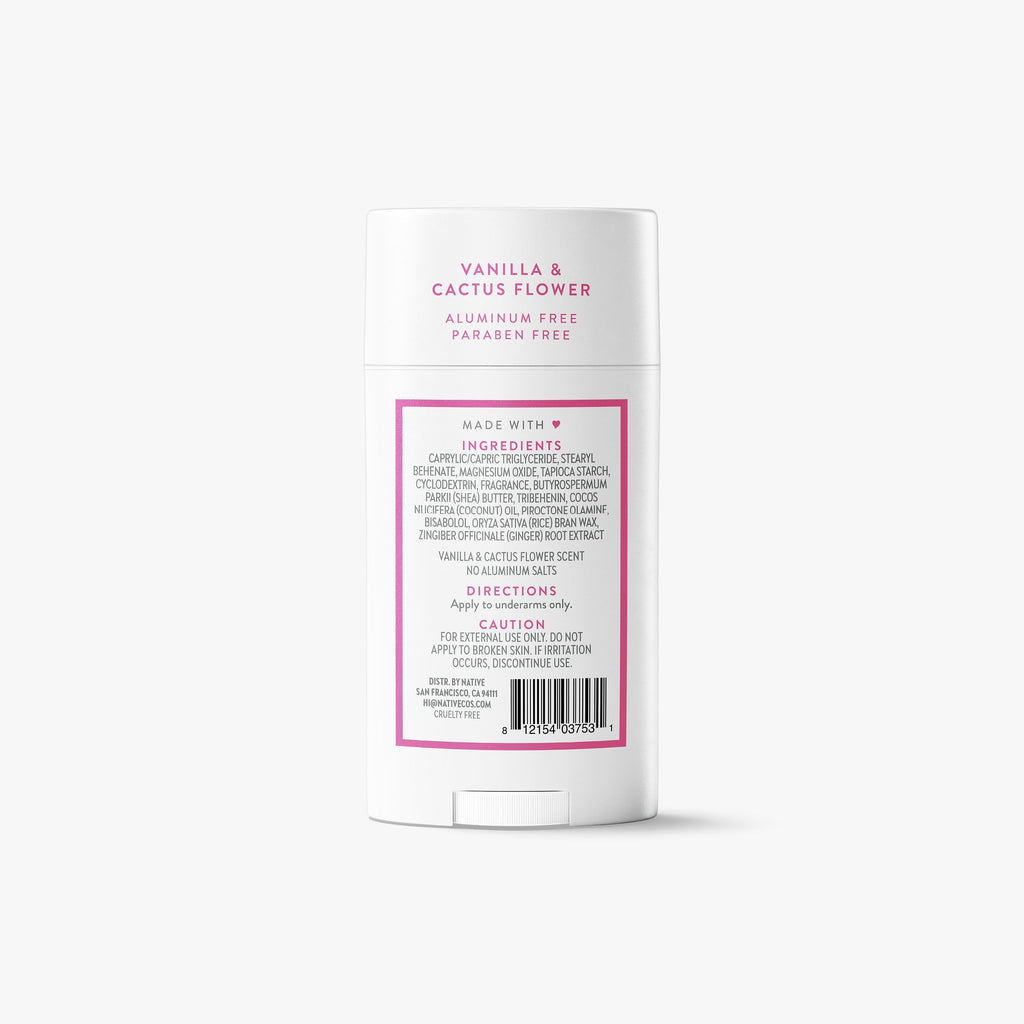 Deodorant Stick Vanilla and Cactus Flower 2.65oz Classic Everyday Essential
