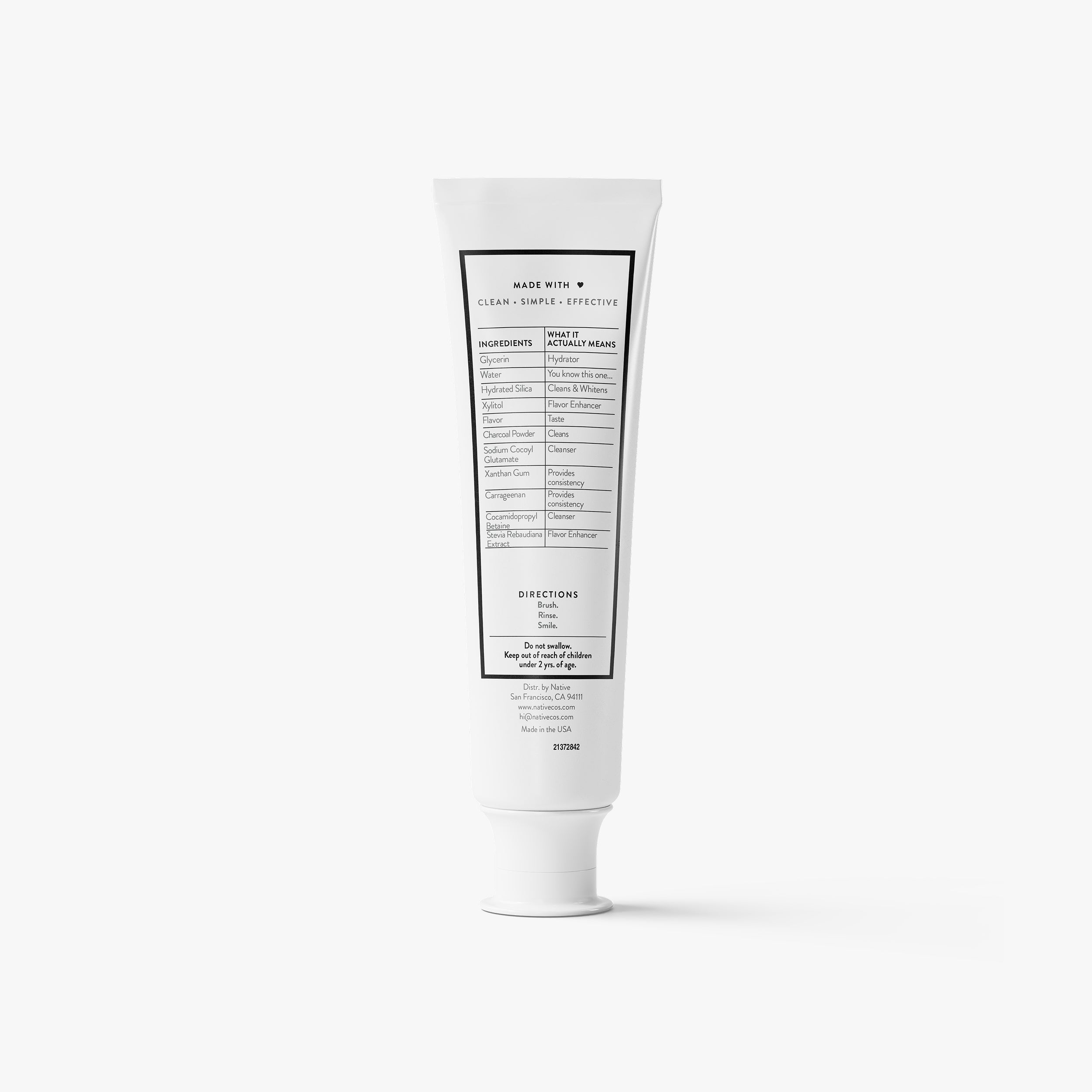 Toothpaste Charcoal and Mint 4.1oz Classic Everyday Essential