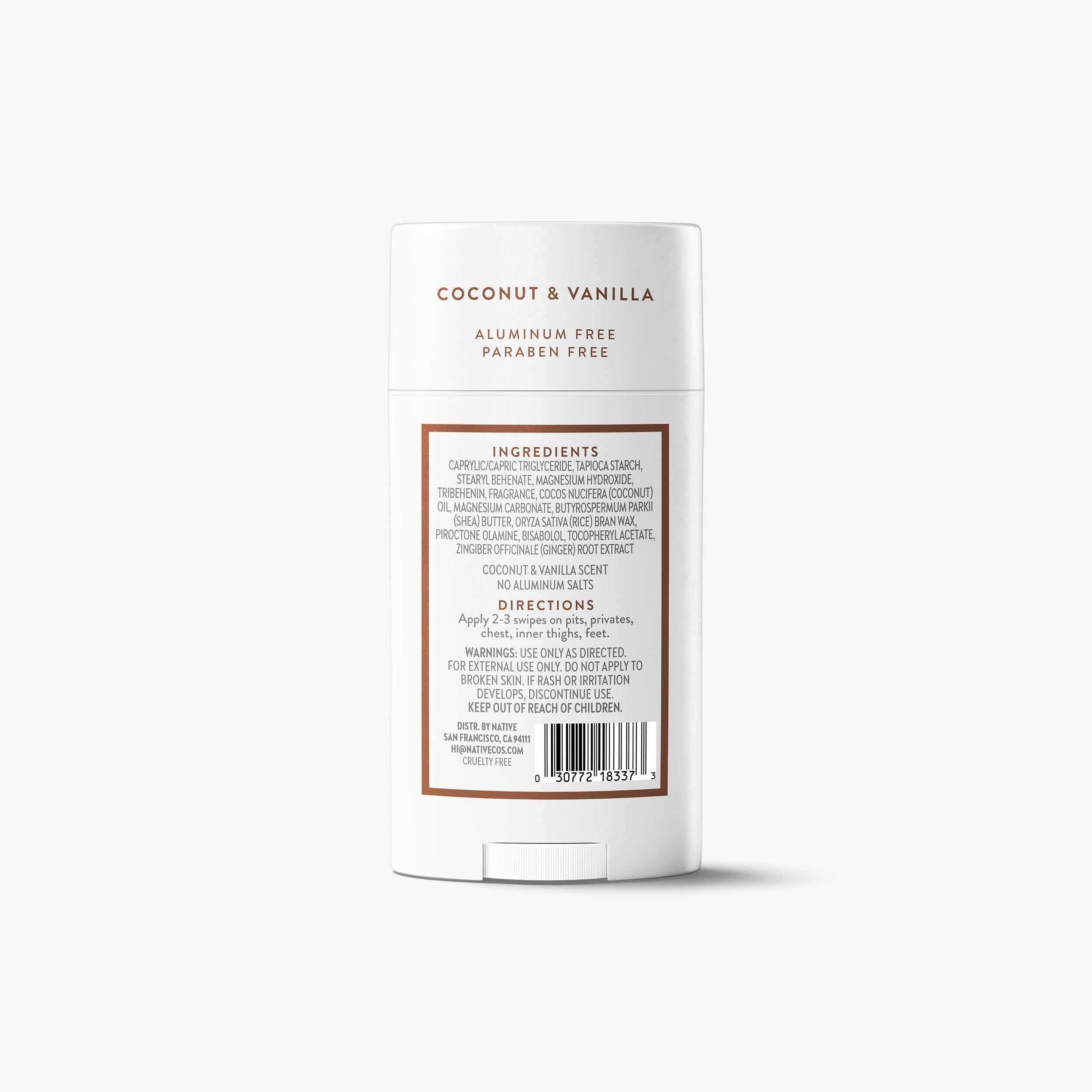 Whole Body Deodorant Stick Coconut and Vanilla 2.4oz Classic Everyday Essential