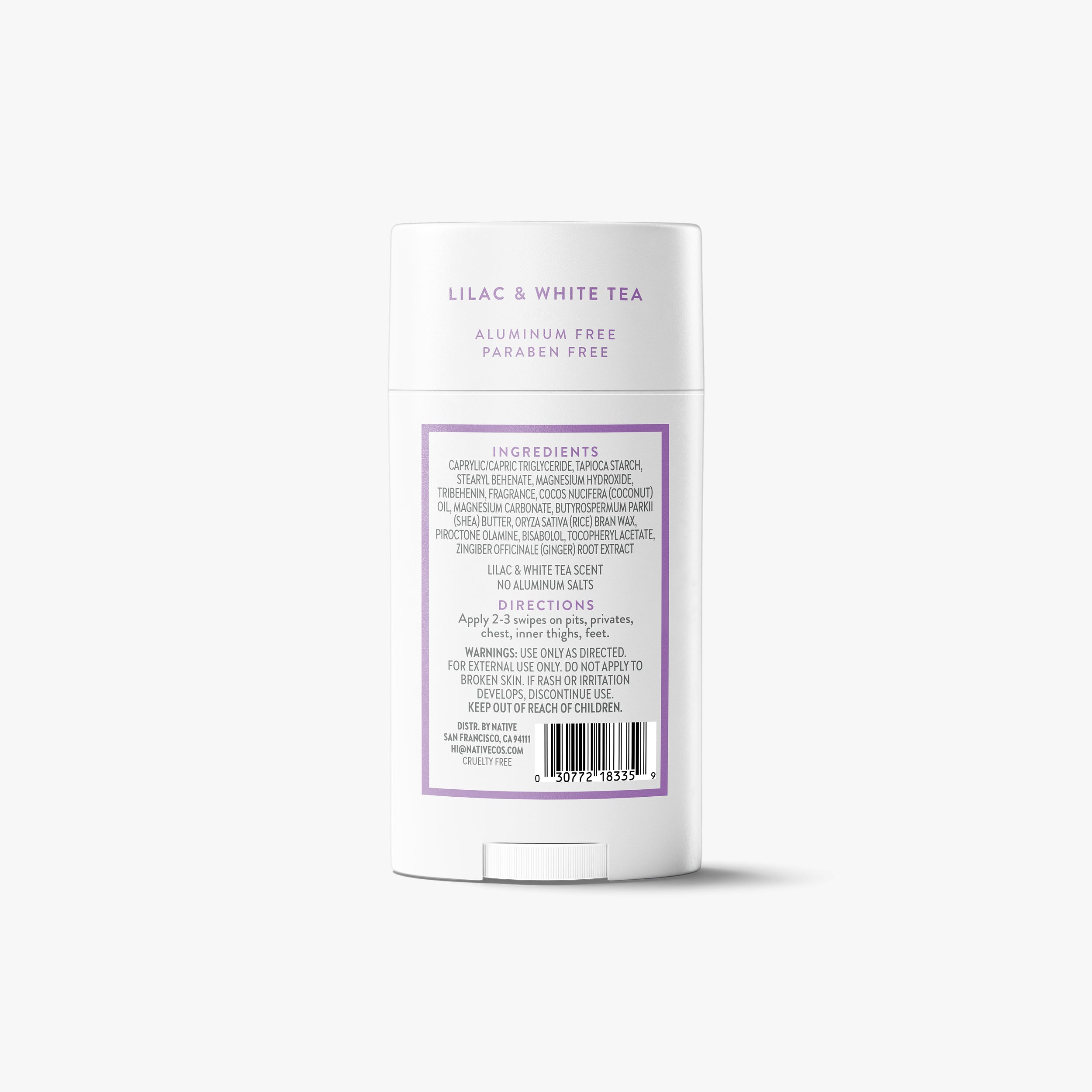 Whole Body Deodorant Stick Lilac and White Tea 2.4oz Classic Everyday Essential