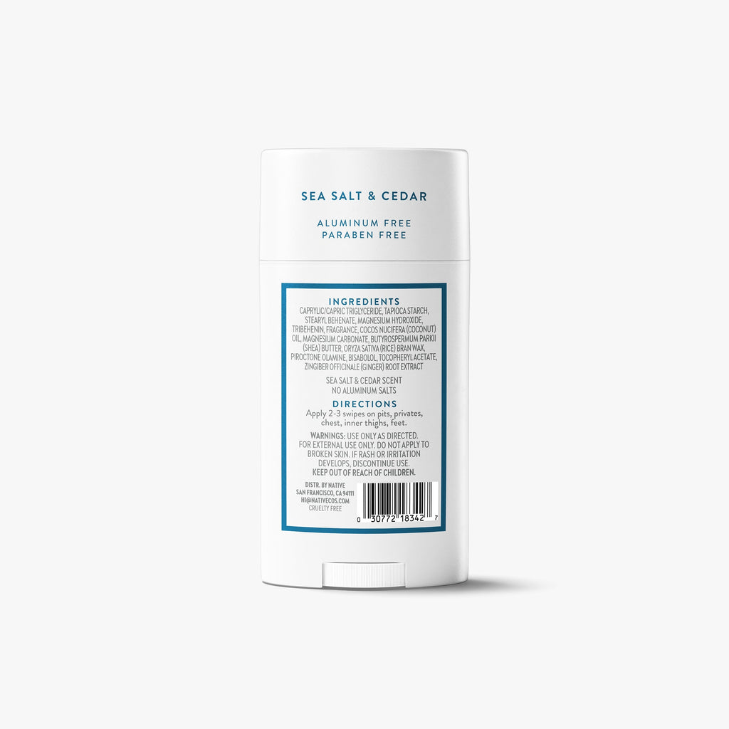 Whole Body Deodorant Stick Sea Salt and Cedar 2.4oz Classic Everyday Essential