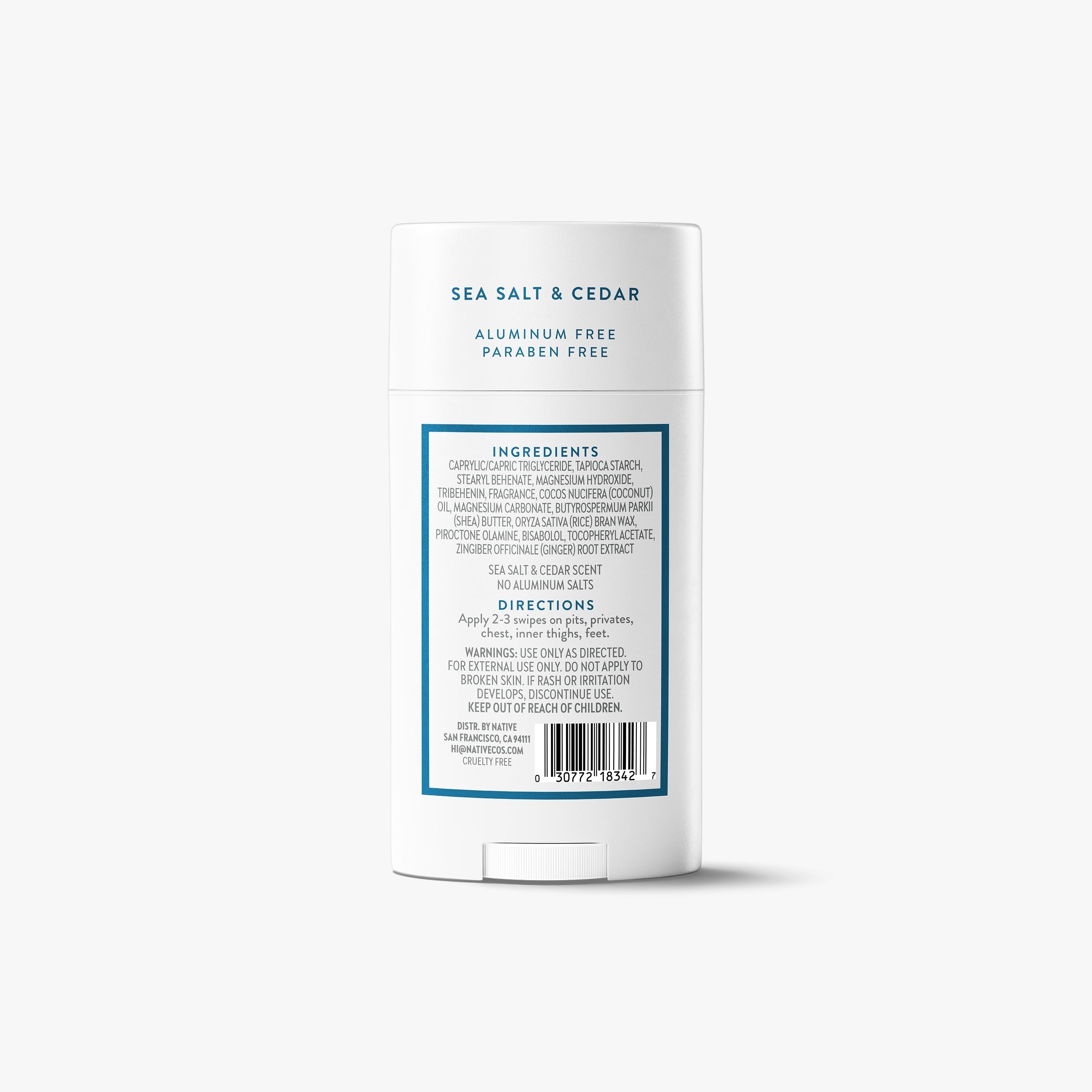 Whole Body Deodorant Stick Sea Salt and Cedar 2.4oz Classic Everyday Essential