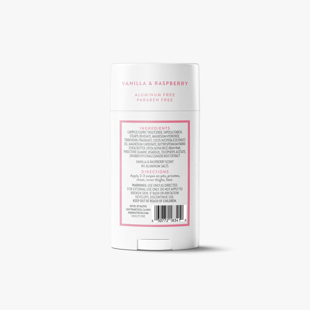 Whole Body Deodorant Stick Vanilla and Raspberry 2.4oz Classic Everyday Essential