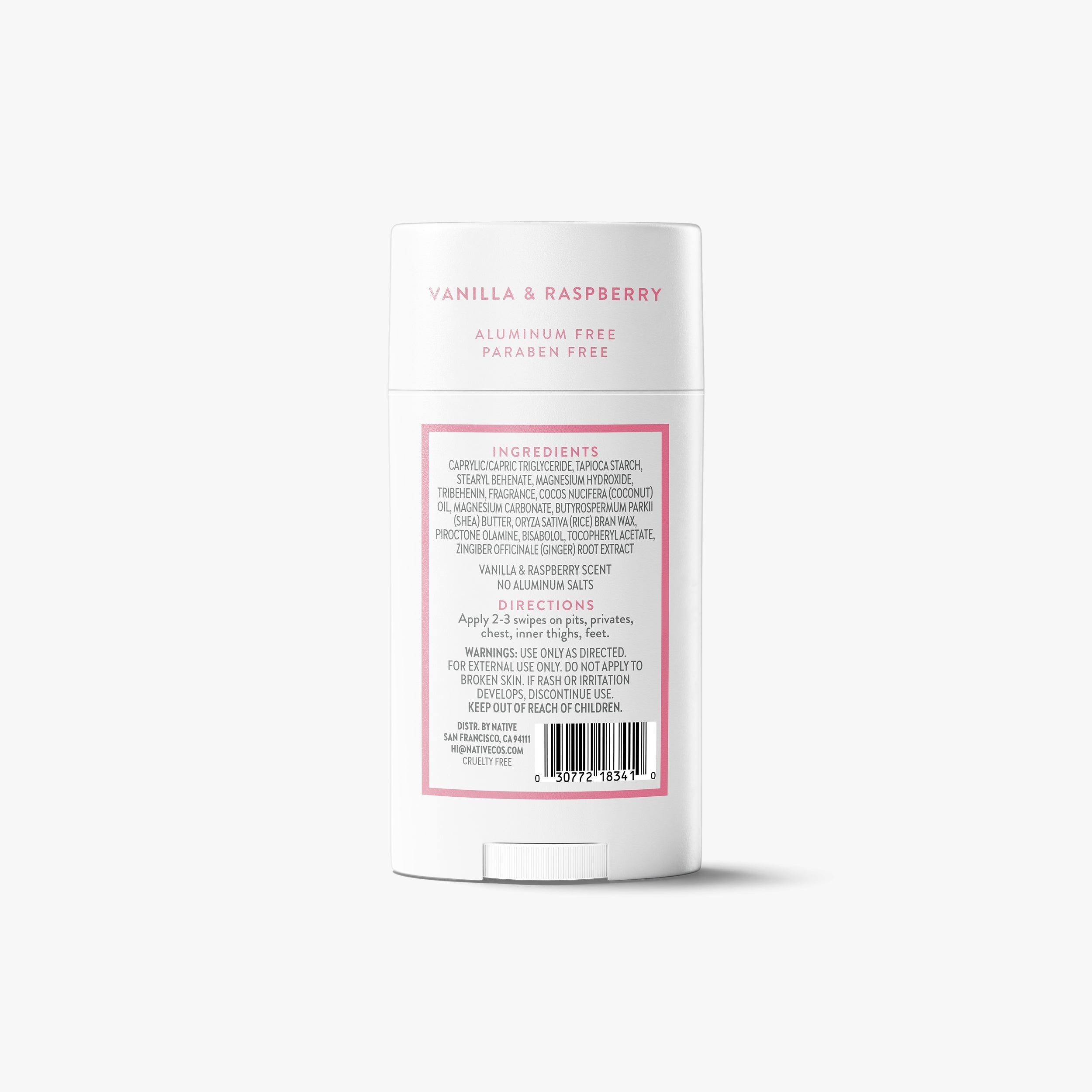 Whole Body Deodorant Stick Vanilla and Raspberry 2.4oz Classic Everyday Essential