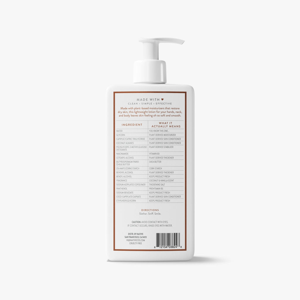 Body Lotion Coconut and Vanilla 16.5oz Classic Everyday Essential