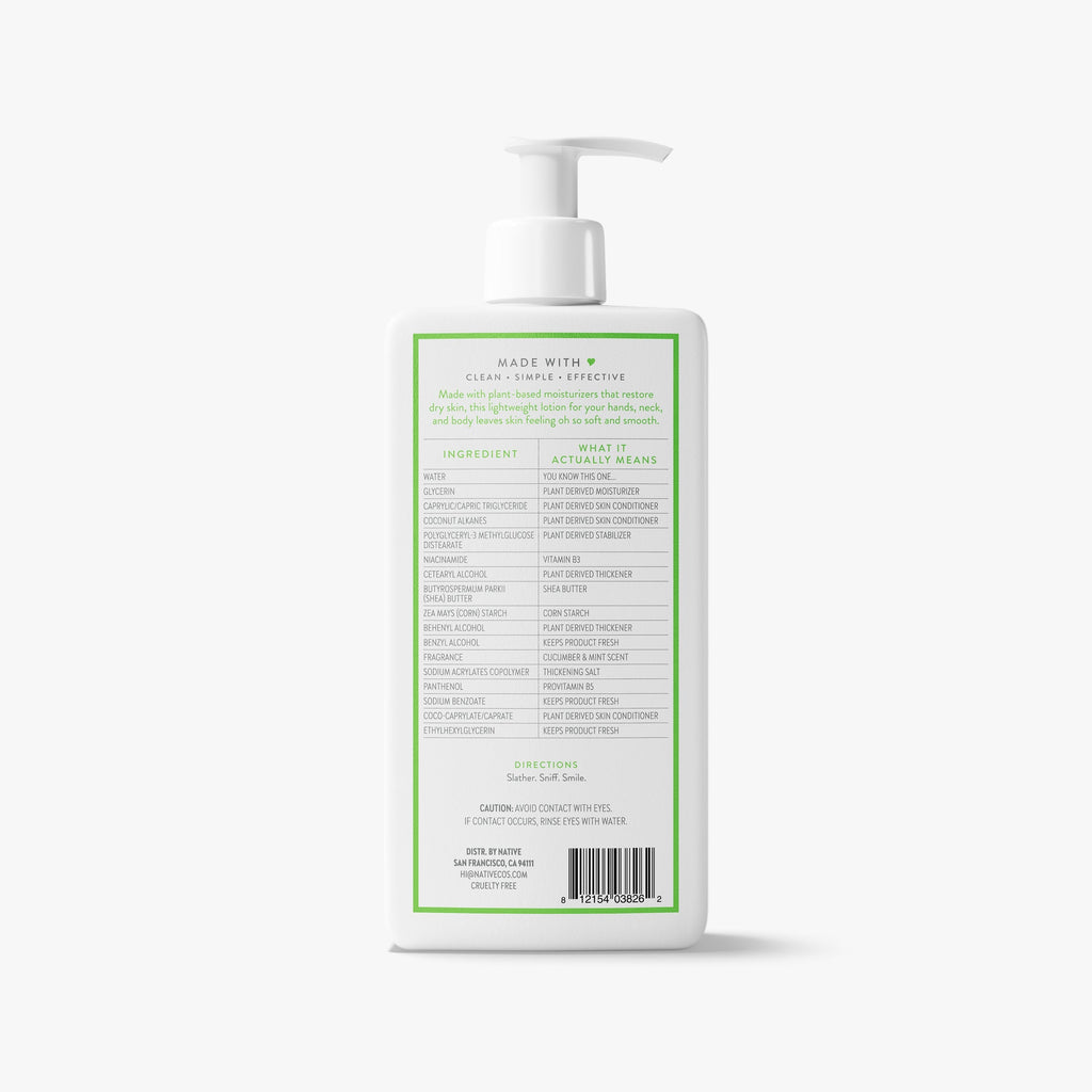 Body Lotion Cucumber and Mint 16.5oz Classic Everyday Essential