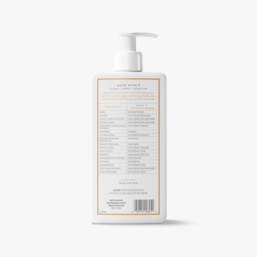 Body Lotion Vanilla Milk and Shea 16.5oz Classic Everyday Essential