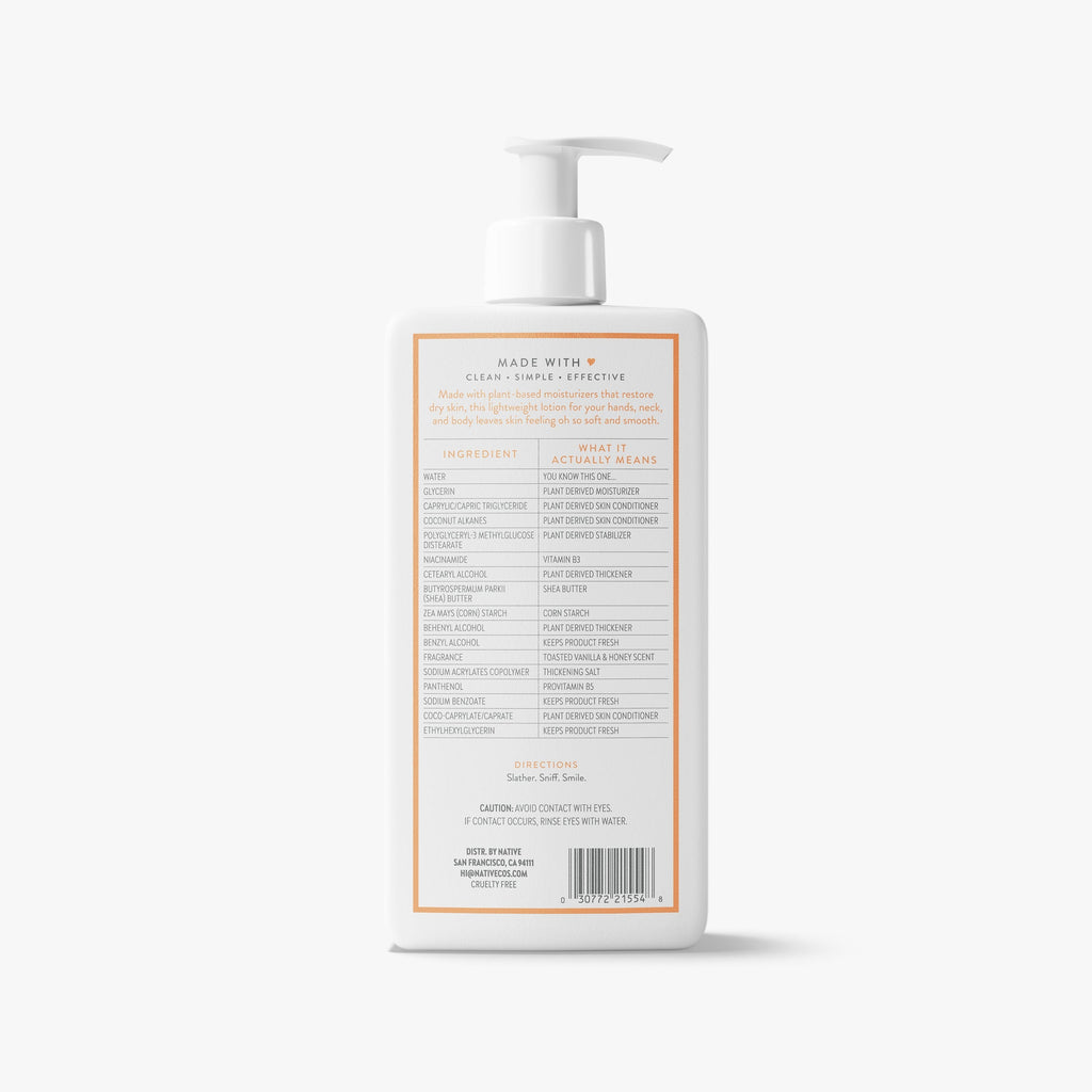 Body Lotion Toasted Vanilla and Honey 16.5oz Classic Everyday Essential