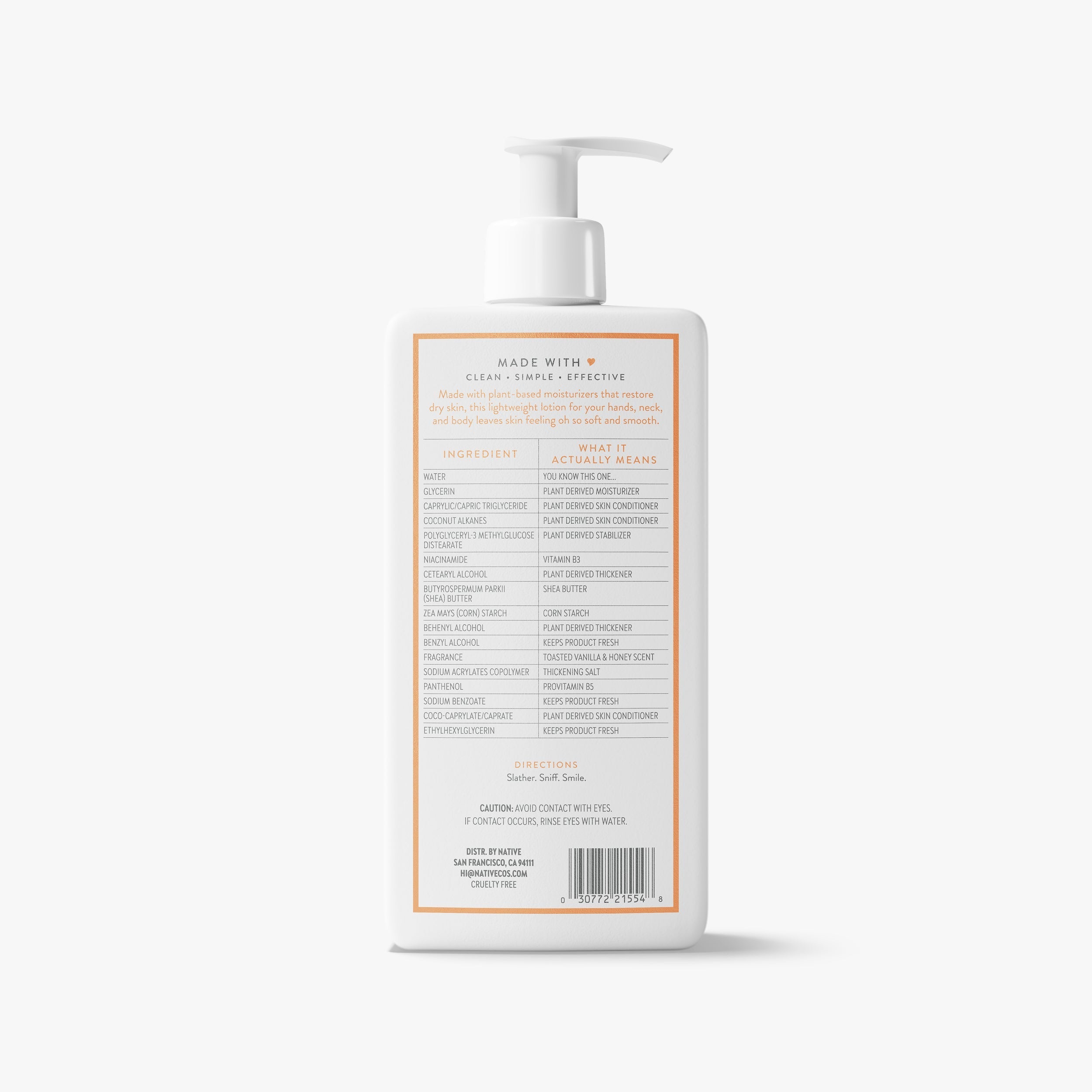 Body Lotion Toasted Vanilla and Honey 16.5oz Classic Everyday Essential