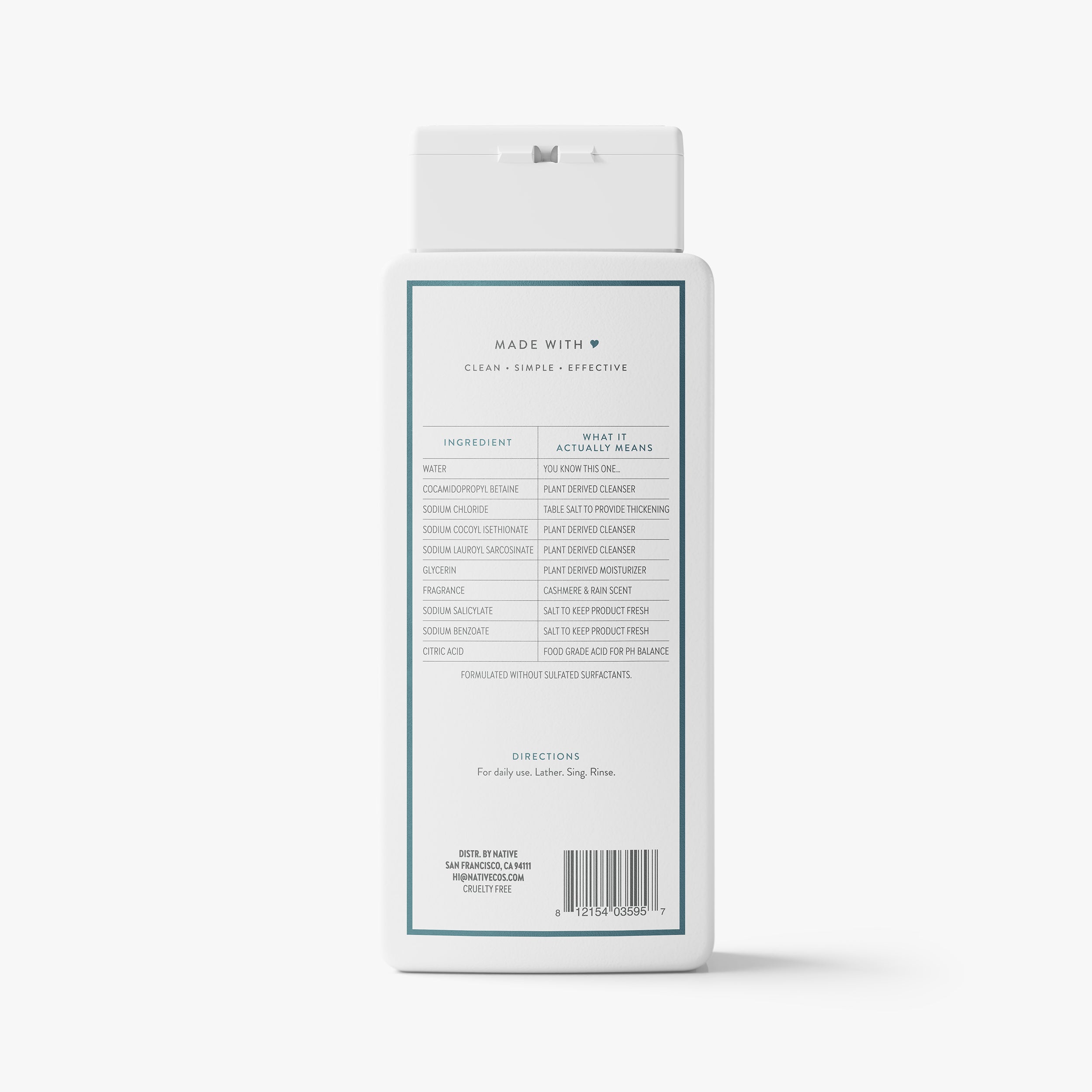 Body Wash Cashmere and Rain 18oz Classic Everyday Essential