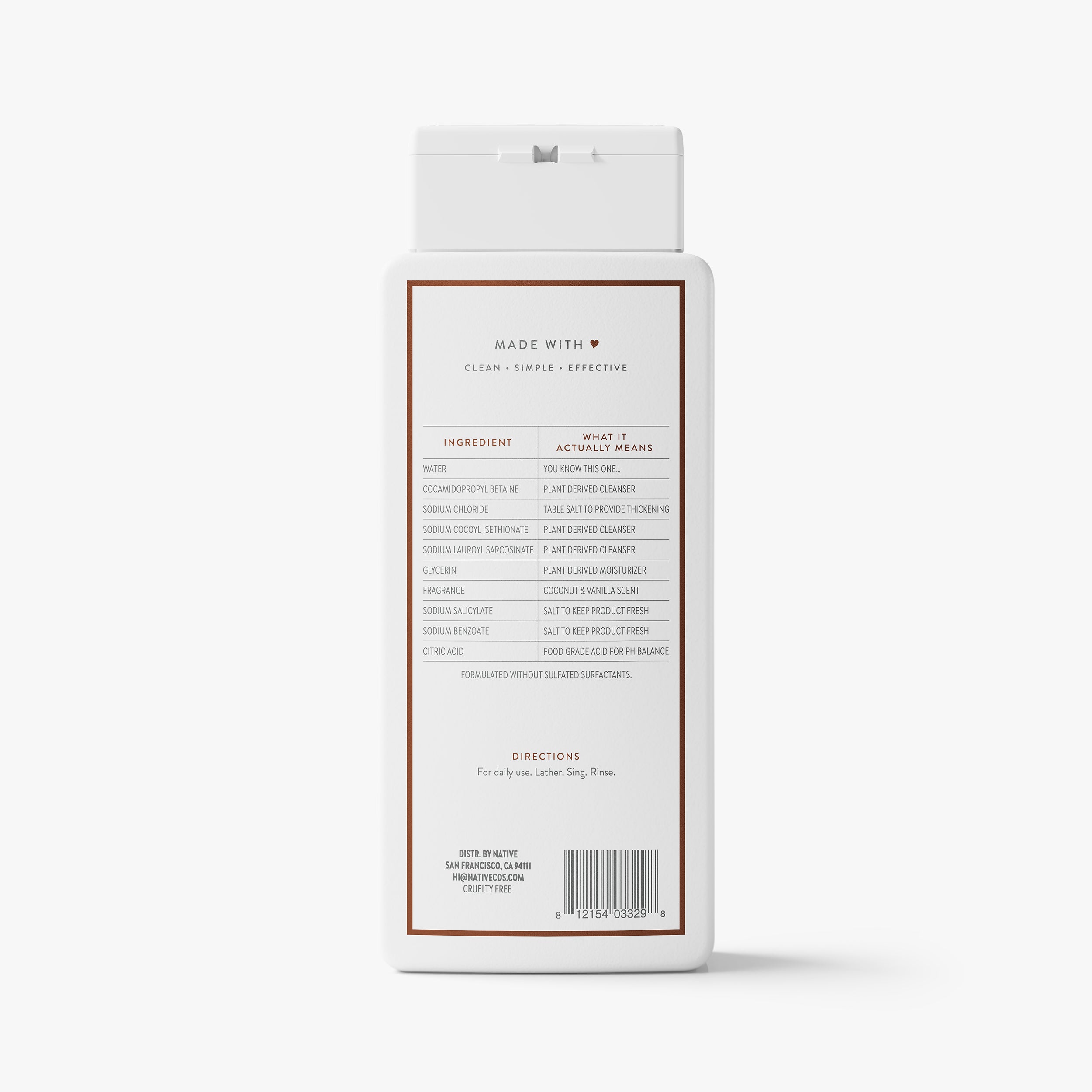 Body Wash Coconut and Vanilla 18oz Classic Everyday Essential